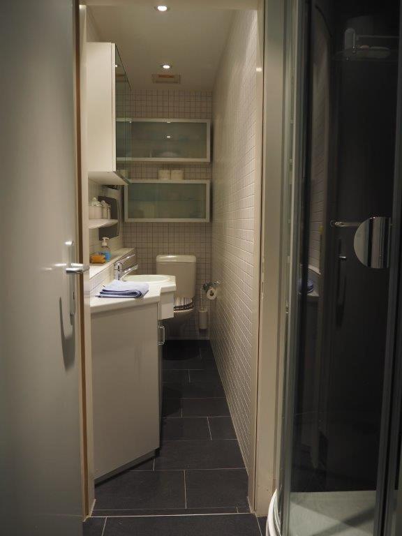 Bedroom cum office with shared shower in Zug's Old Town