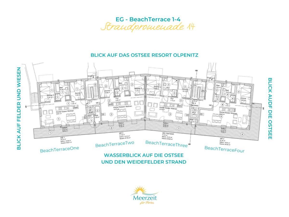 BeachTerraceFour- EG, Meerblick, Terrasse, Kamin, Sauna