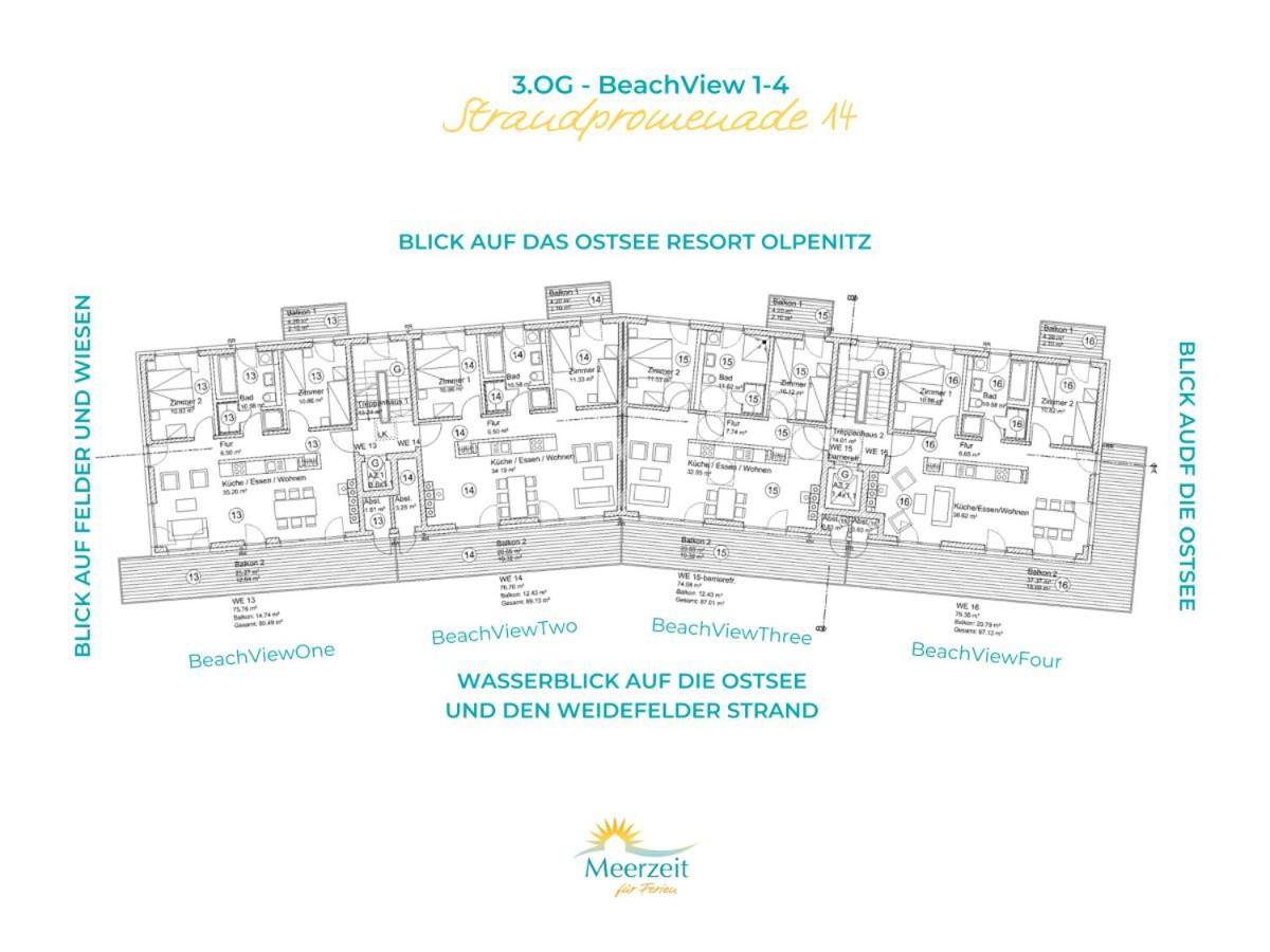 BeachViewOne- 3OG, Meerblick, Balkon, Kamin, Sauna