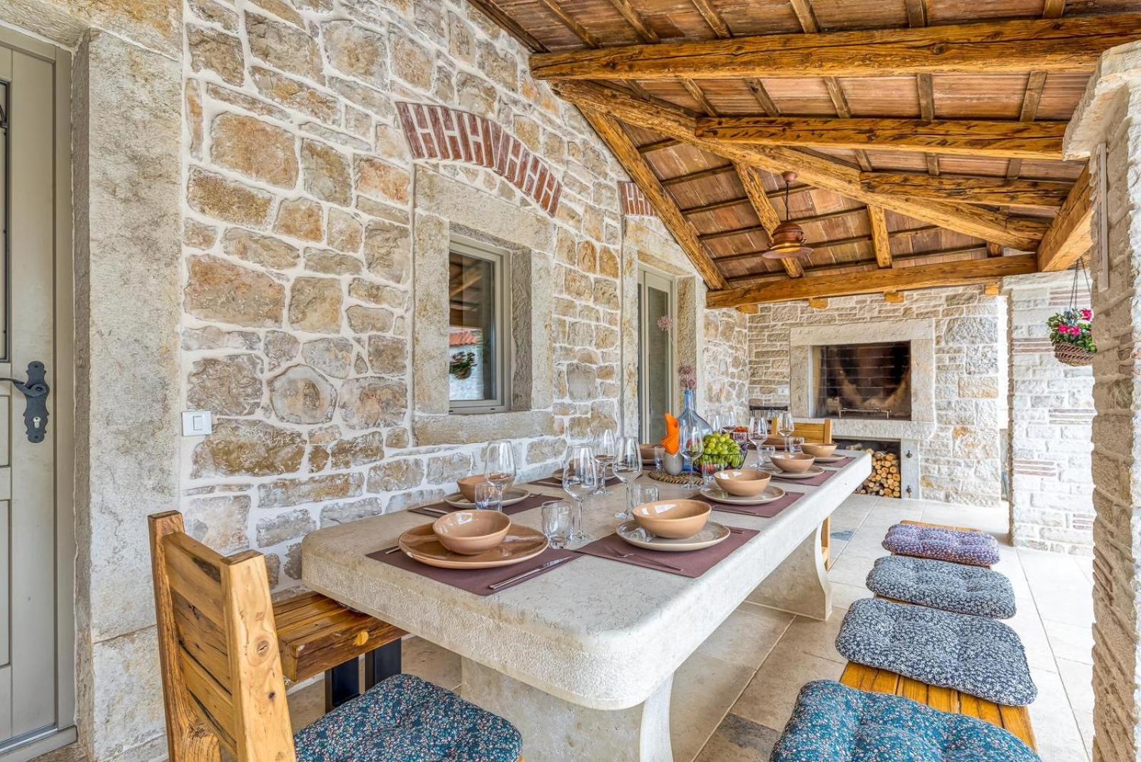 Rustic villa Kata with outdoor pool in Sveti Lovrec