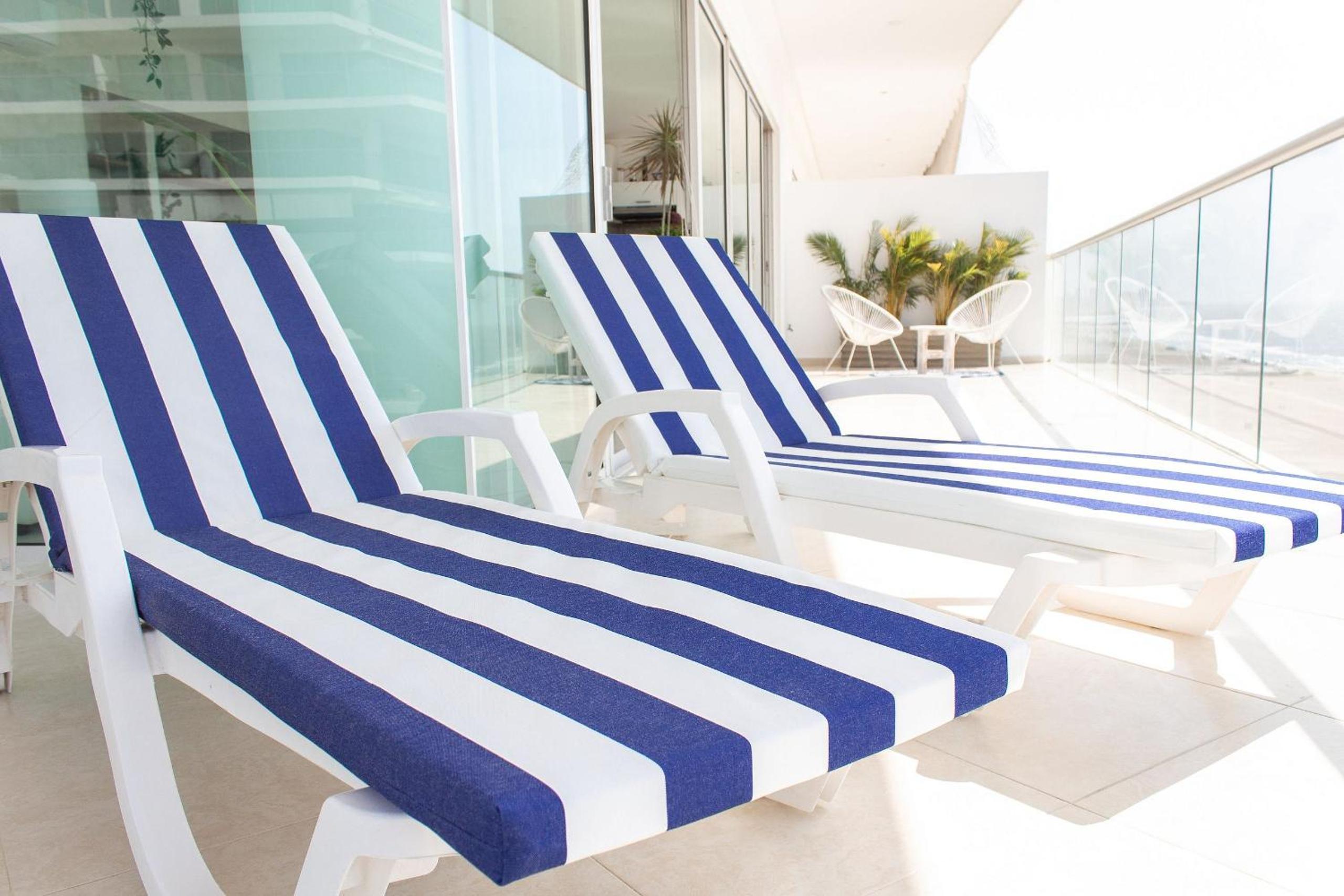Oceanfront condominium with direct access to the beach.