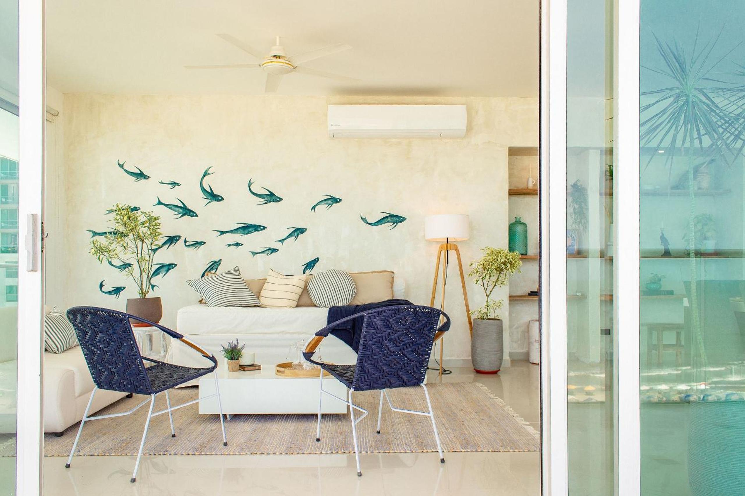 Oceanfront condominium with direct access to the beach.