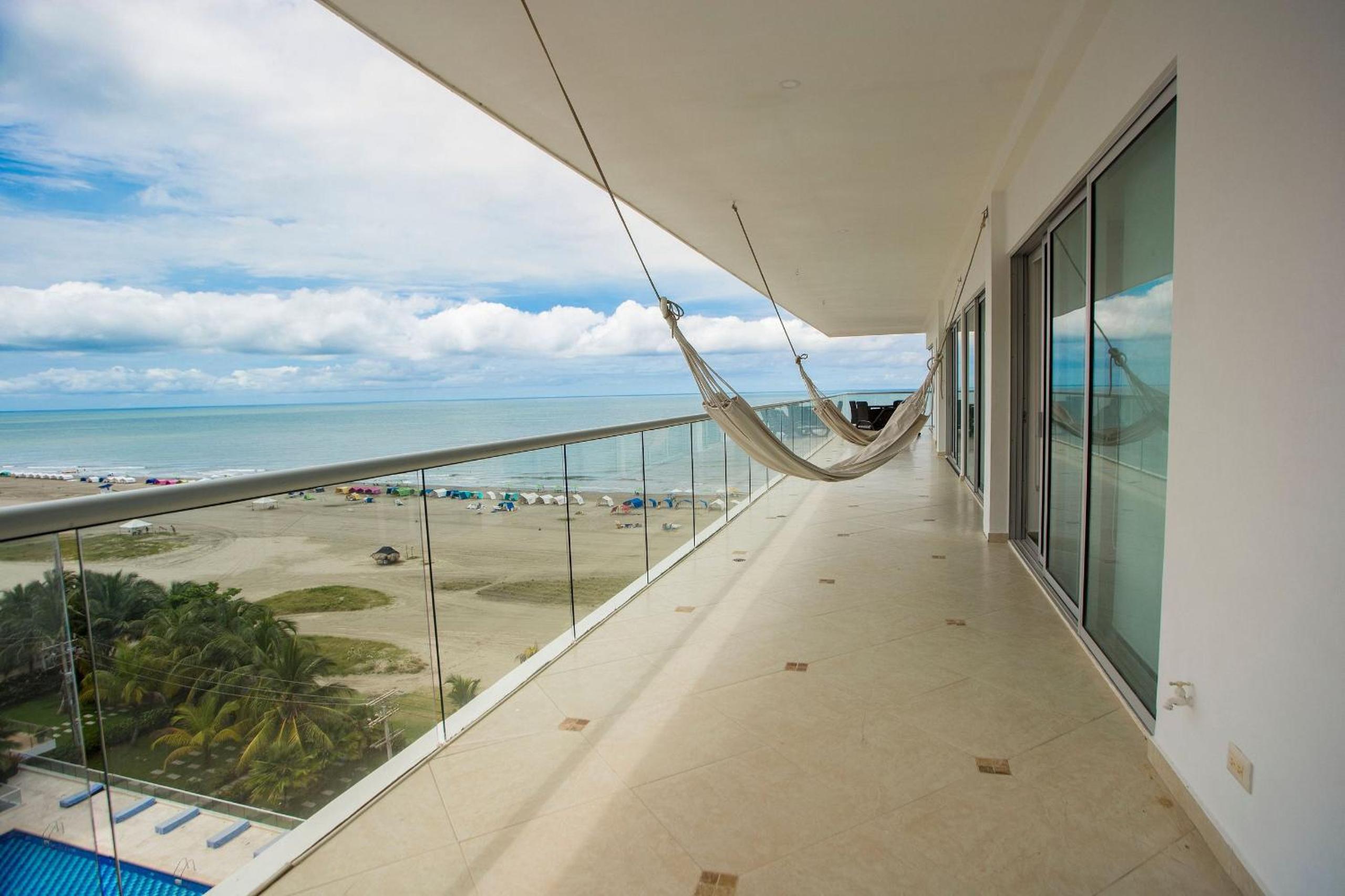 Oceanfront condominium with direct access to the beach.