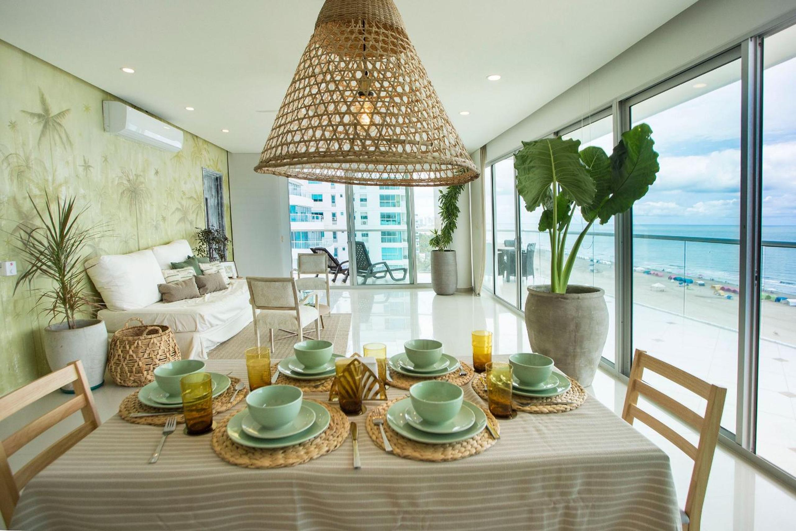 Oceanfront condominium with direct access to the beach.