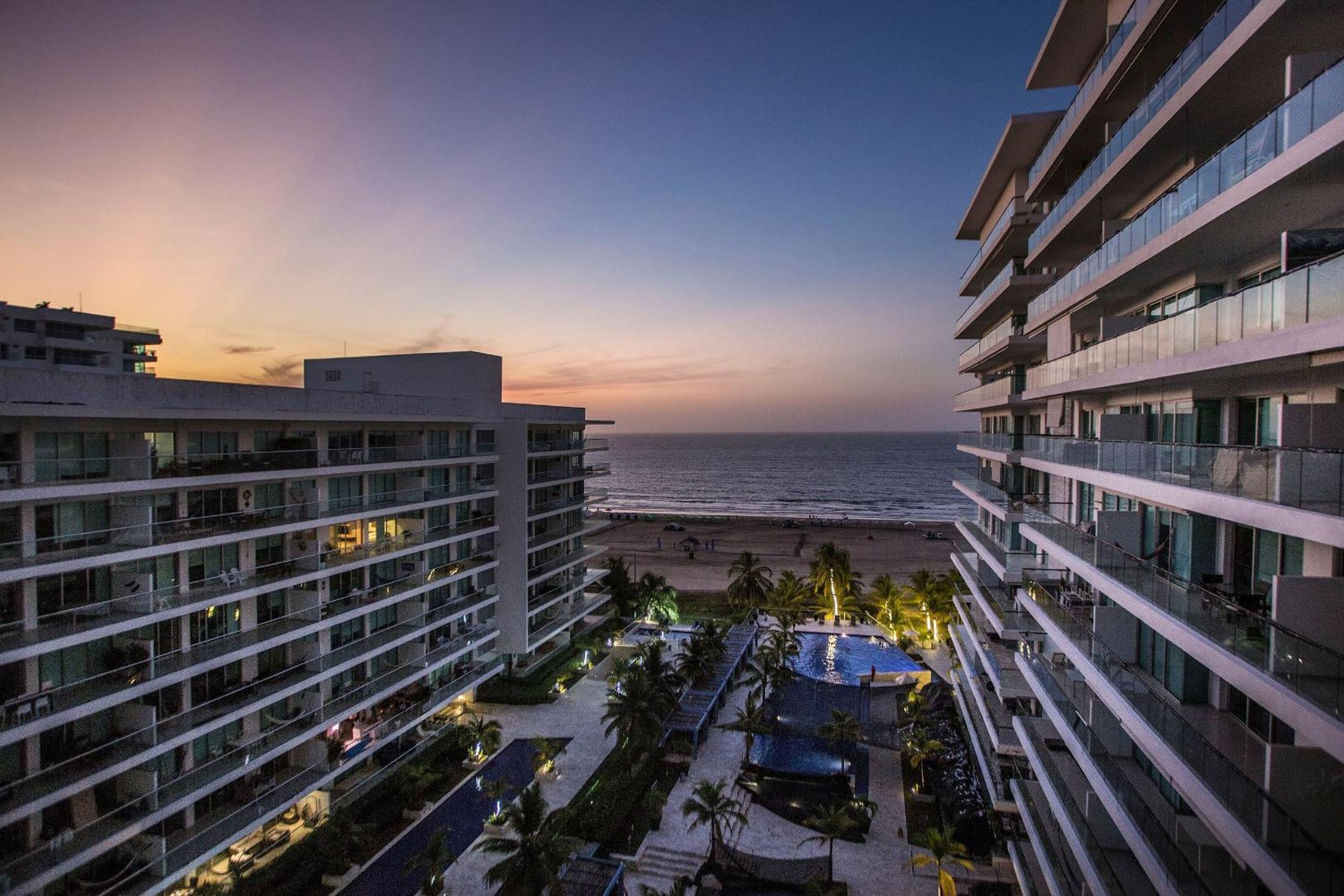 Oceanfront condominium with direct access to the beach.