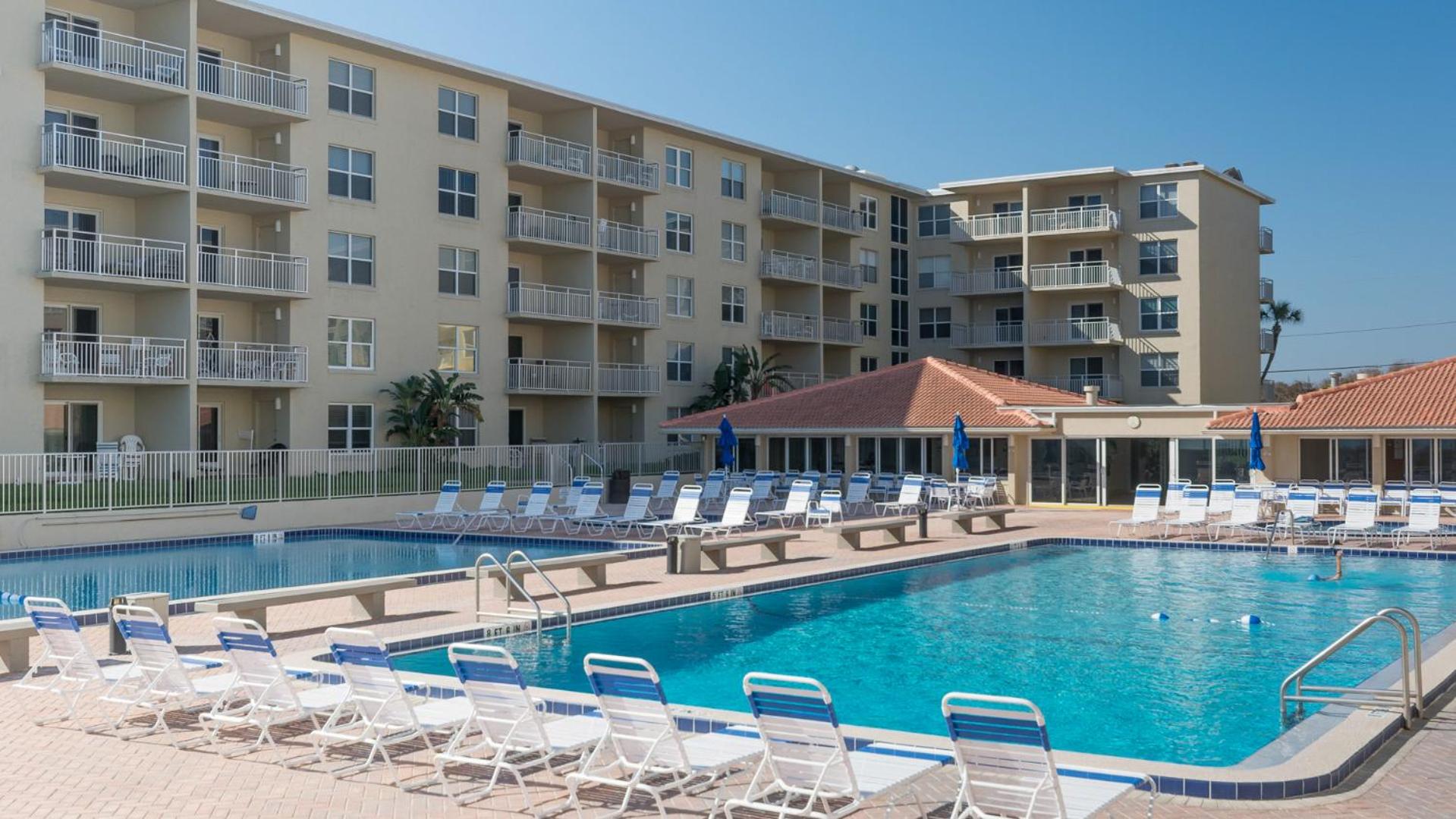 Top Floor Ocean and Pool Views located on No-Drive Beach with 2 Complex Pools