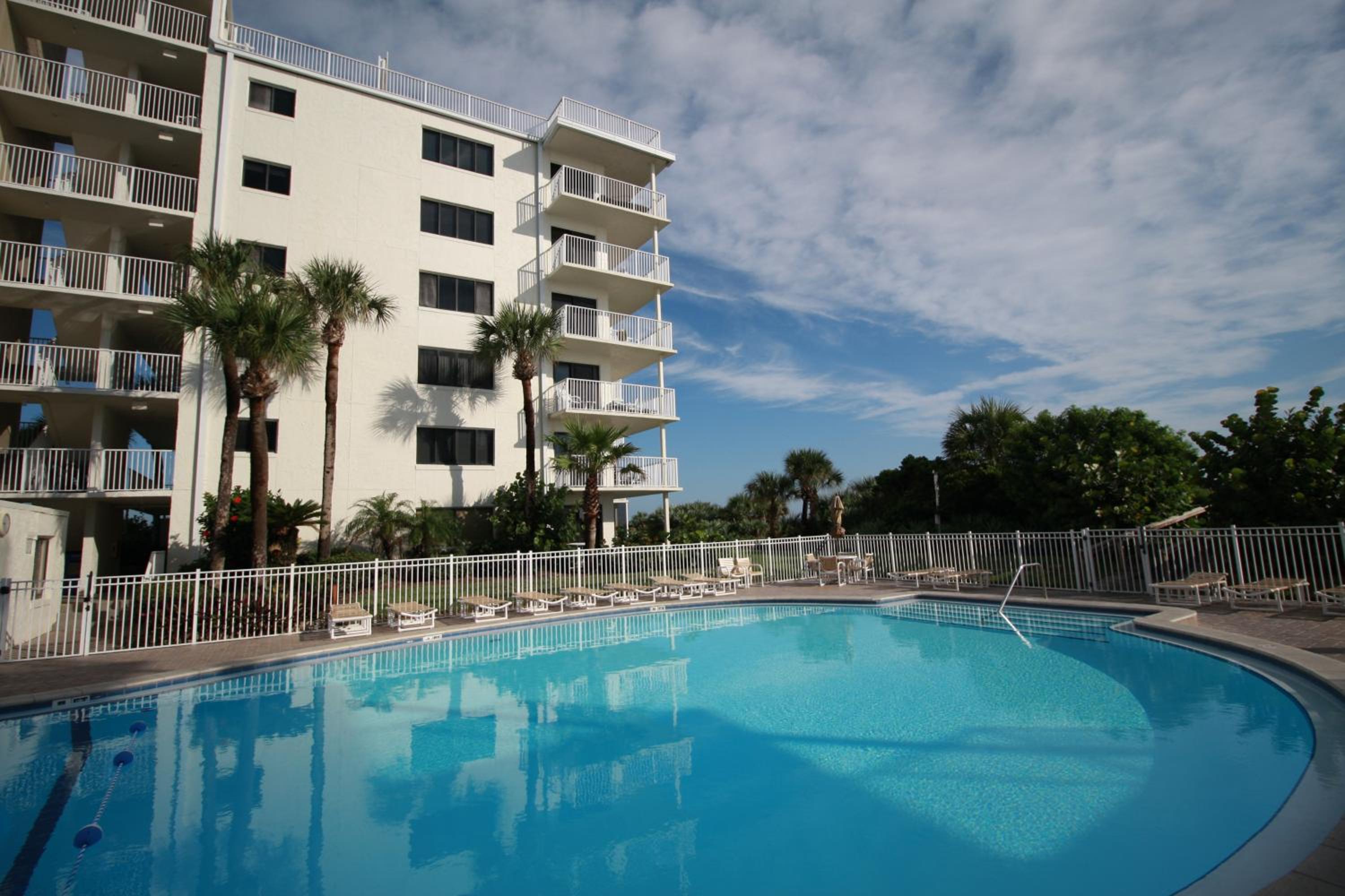 Oceanfront views on no-drive beach with complex pool!