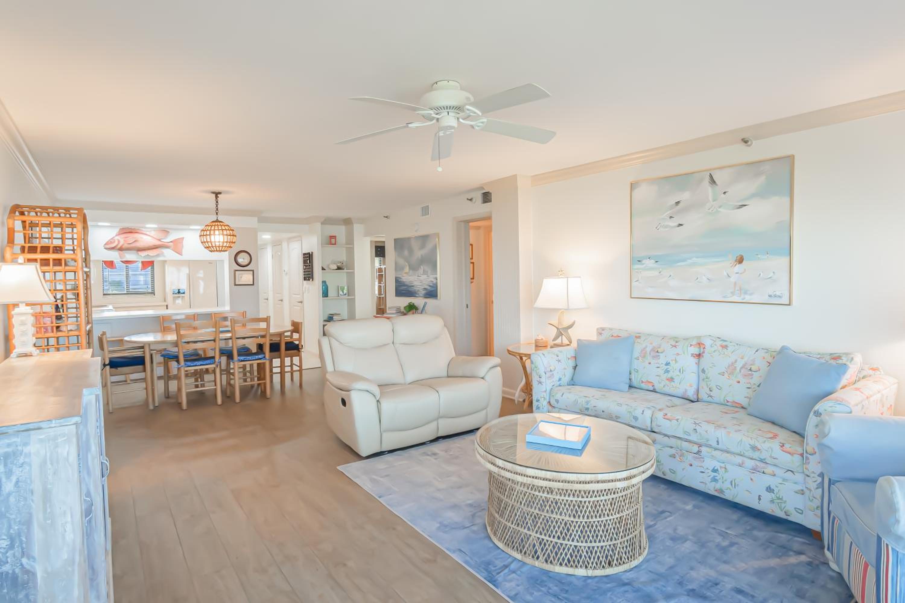 Oceanfront views on no-drive beach with complex pool!