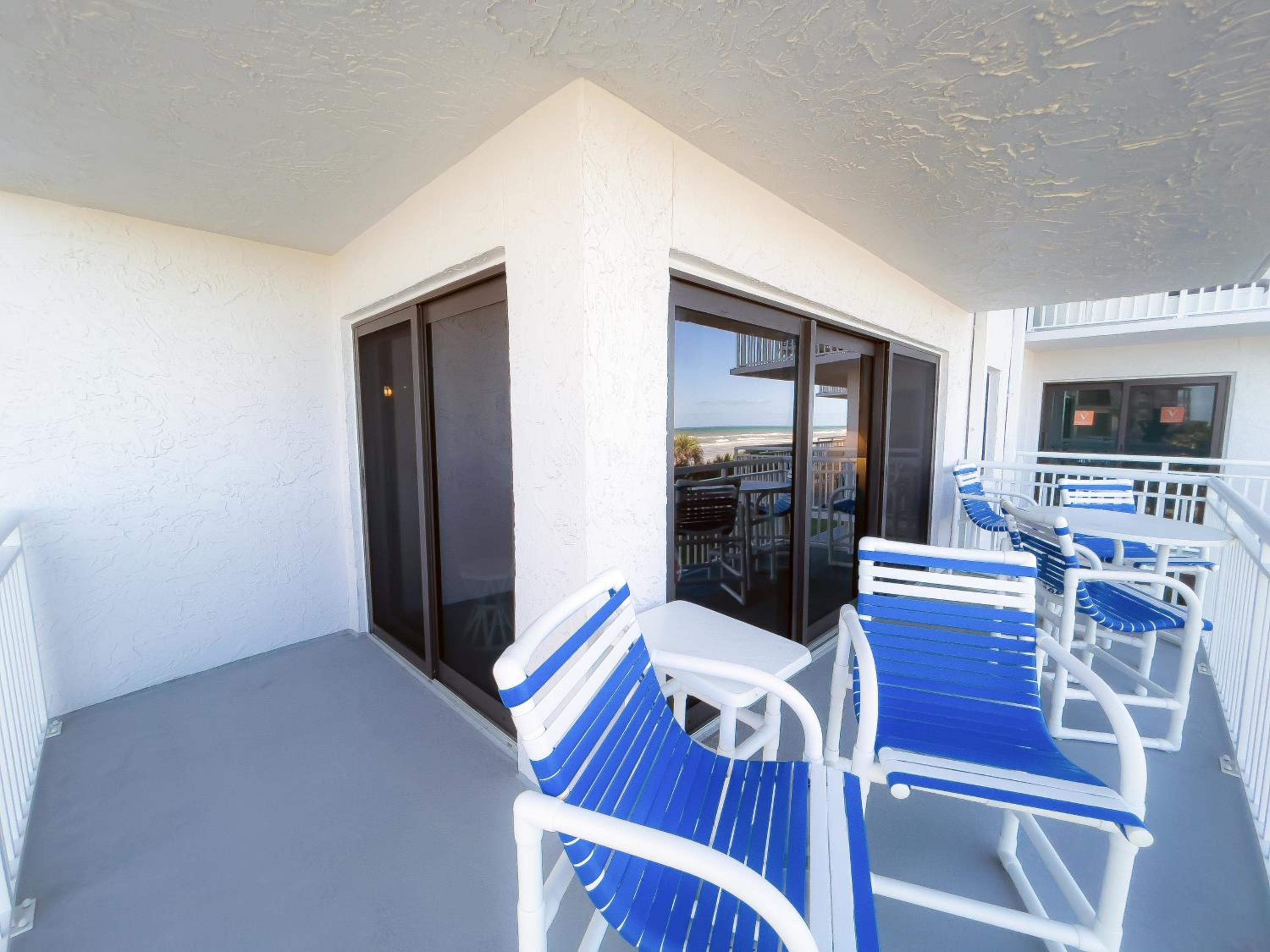 Oceanfront views on no-drive beach with complex pool!