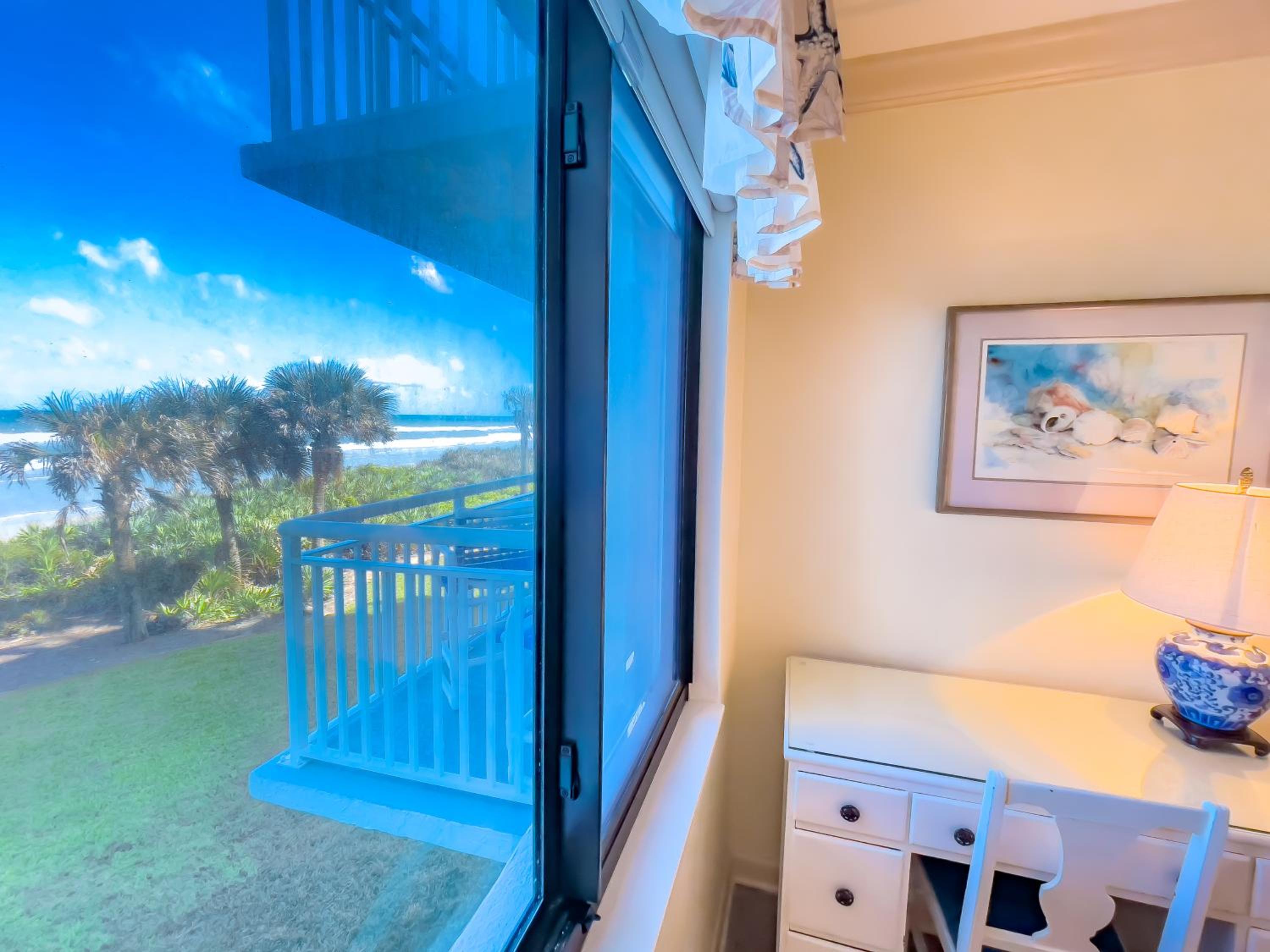 Oceanfront views on no-drive beach with complex pool!
