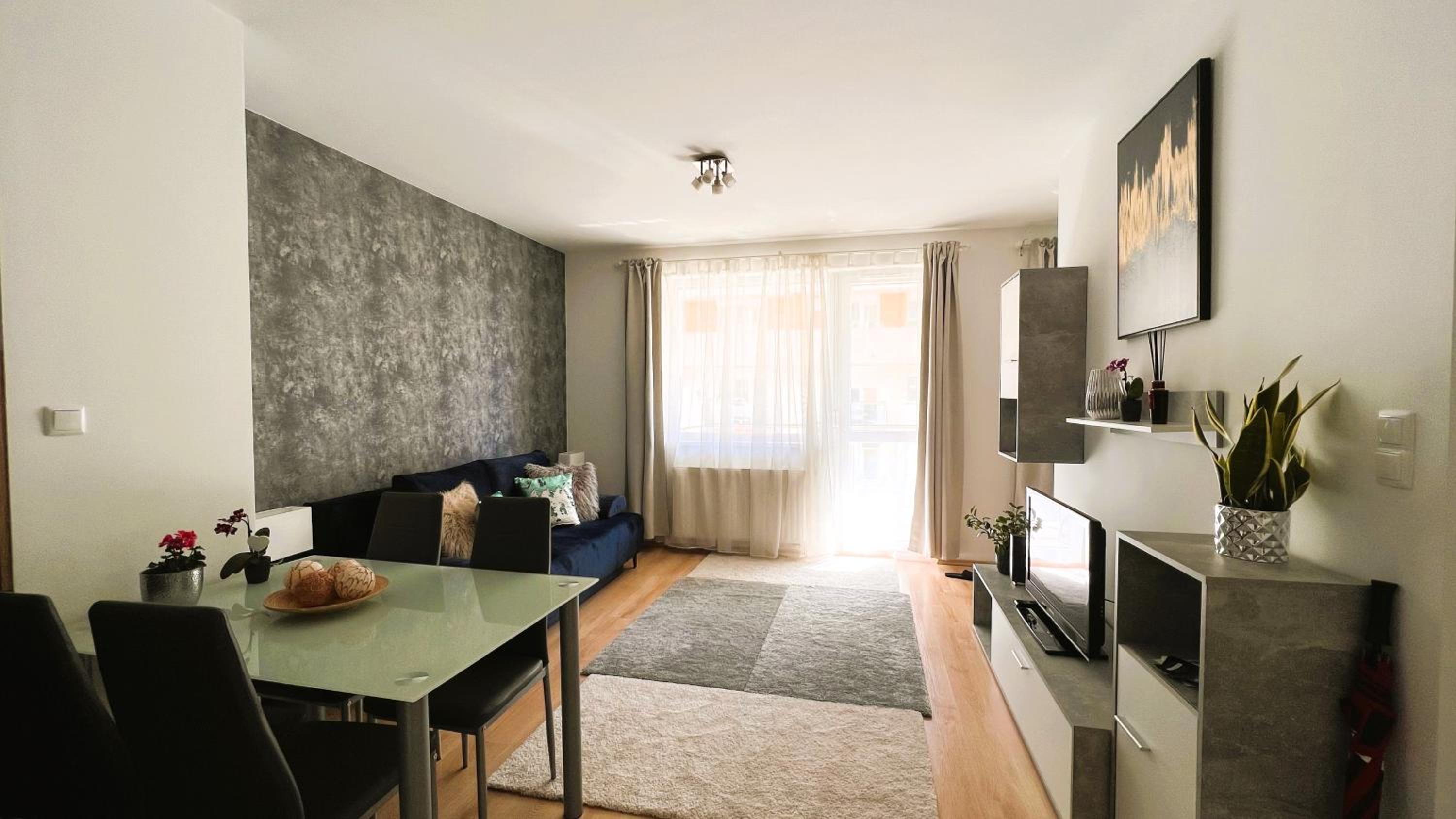 Cosy Living Apartment w Balcony view 2