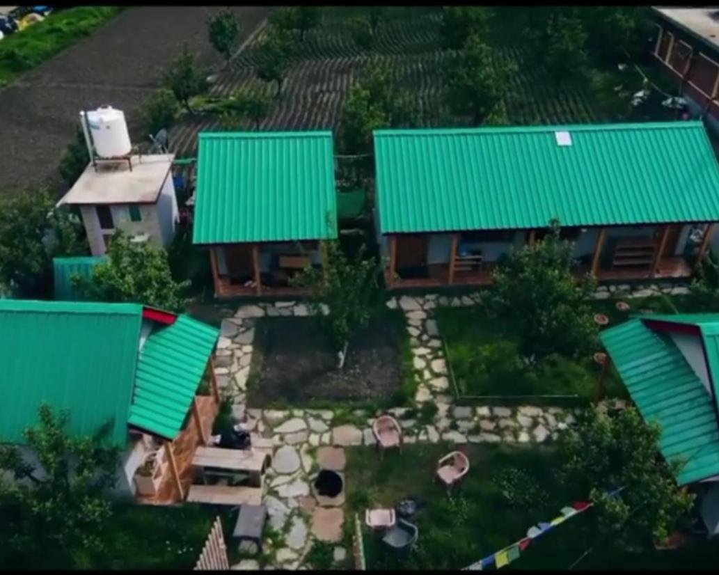 Flying monk huts and restaurant