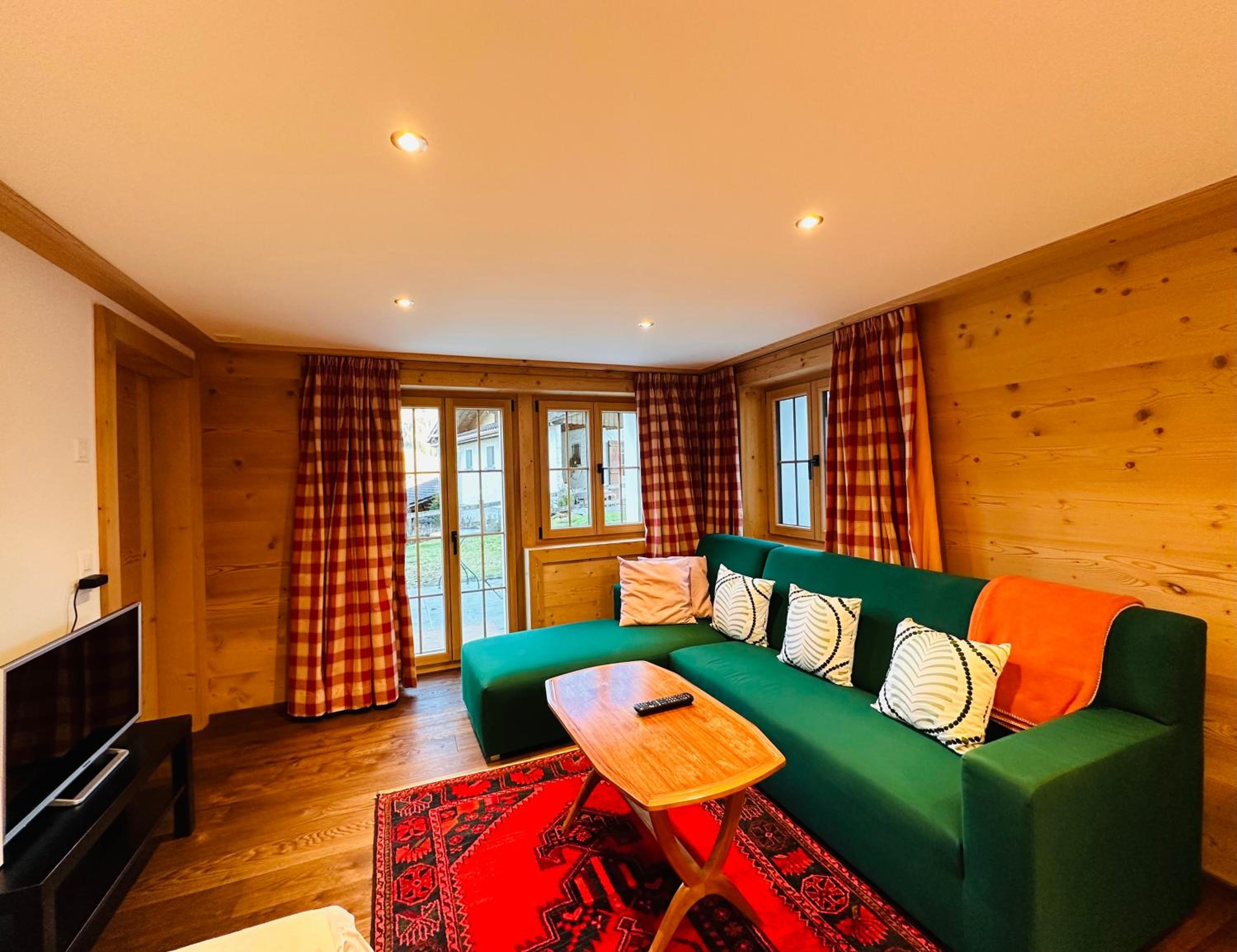 One Bedroom with mountain and garden view ground floor of Chalet Solaria
