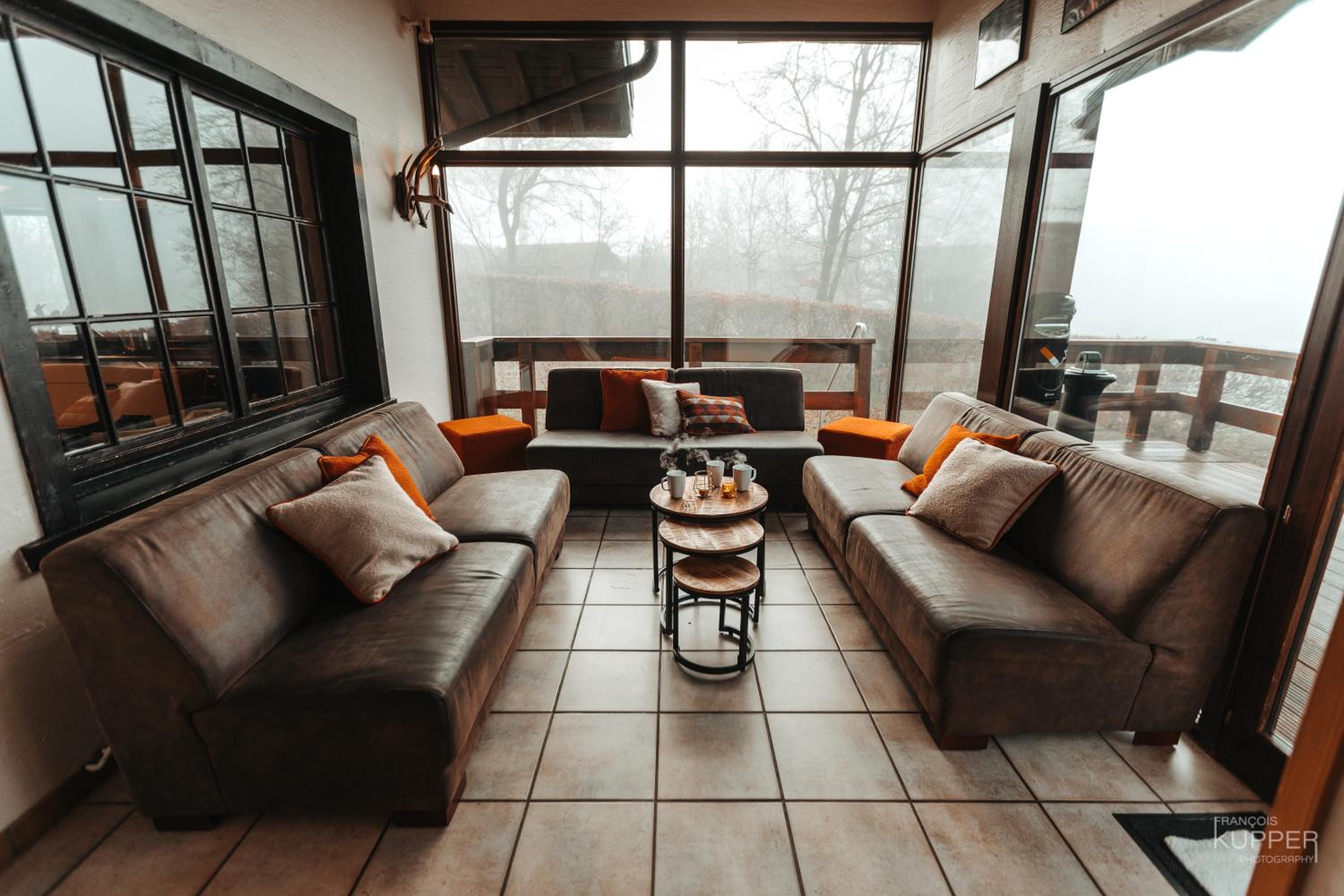 Le Grand Cerf 25 pers, Malmedy- Chalet rustique, jardin view 5