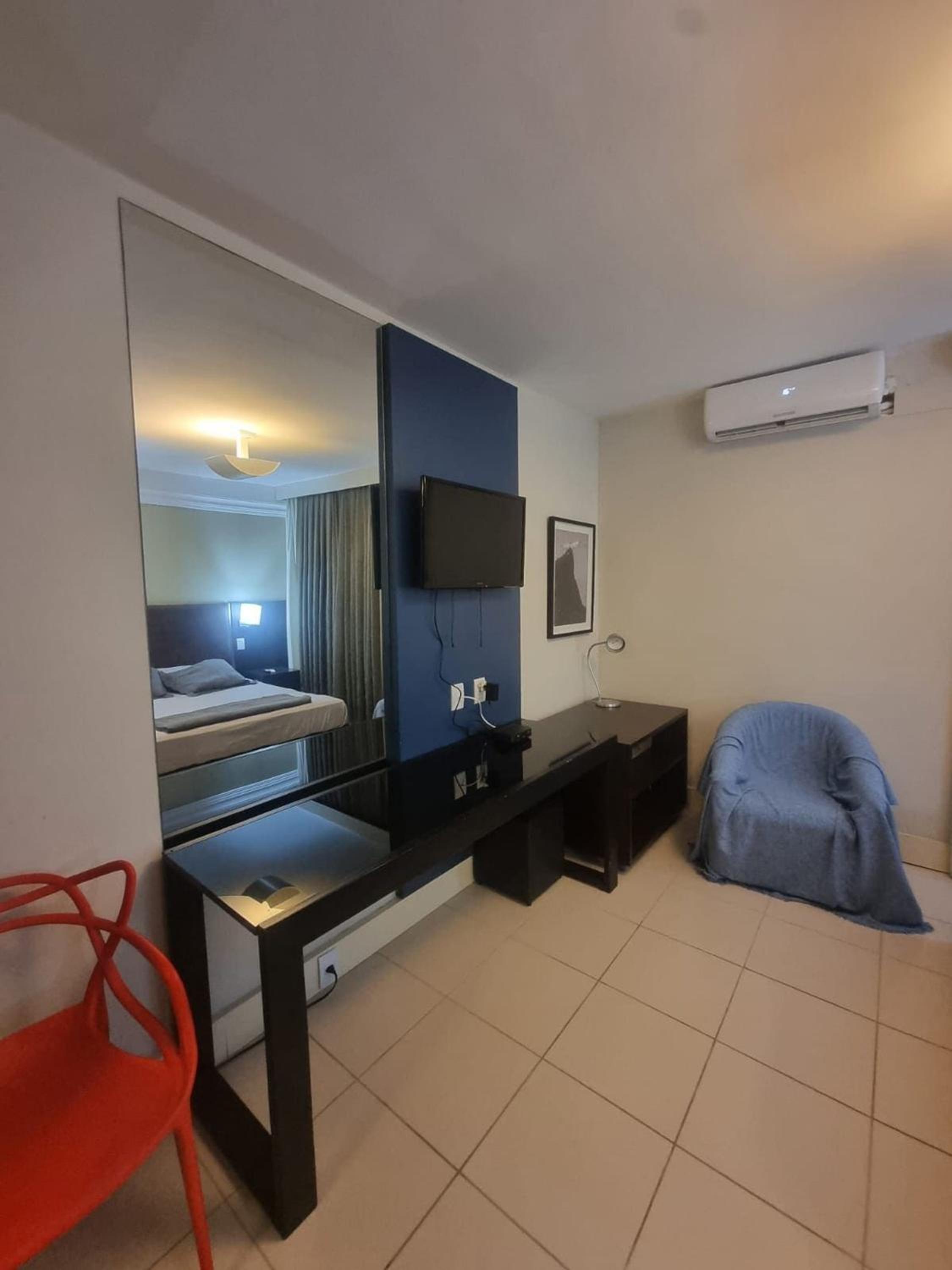 Studio pé na areia, vista, internet e ar