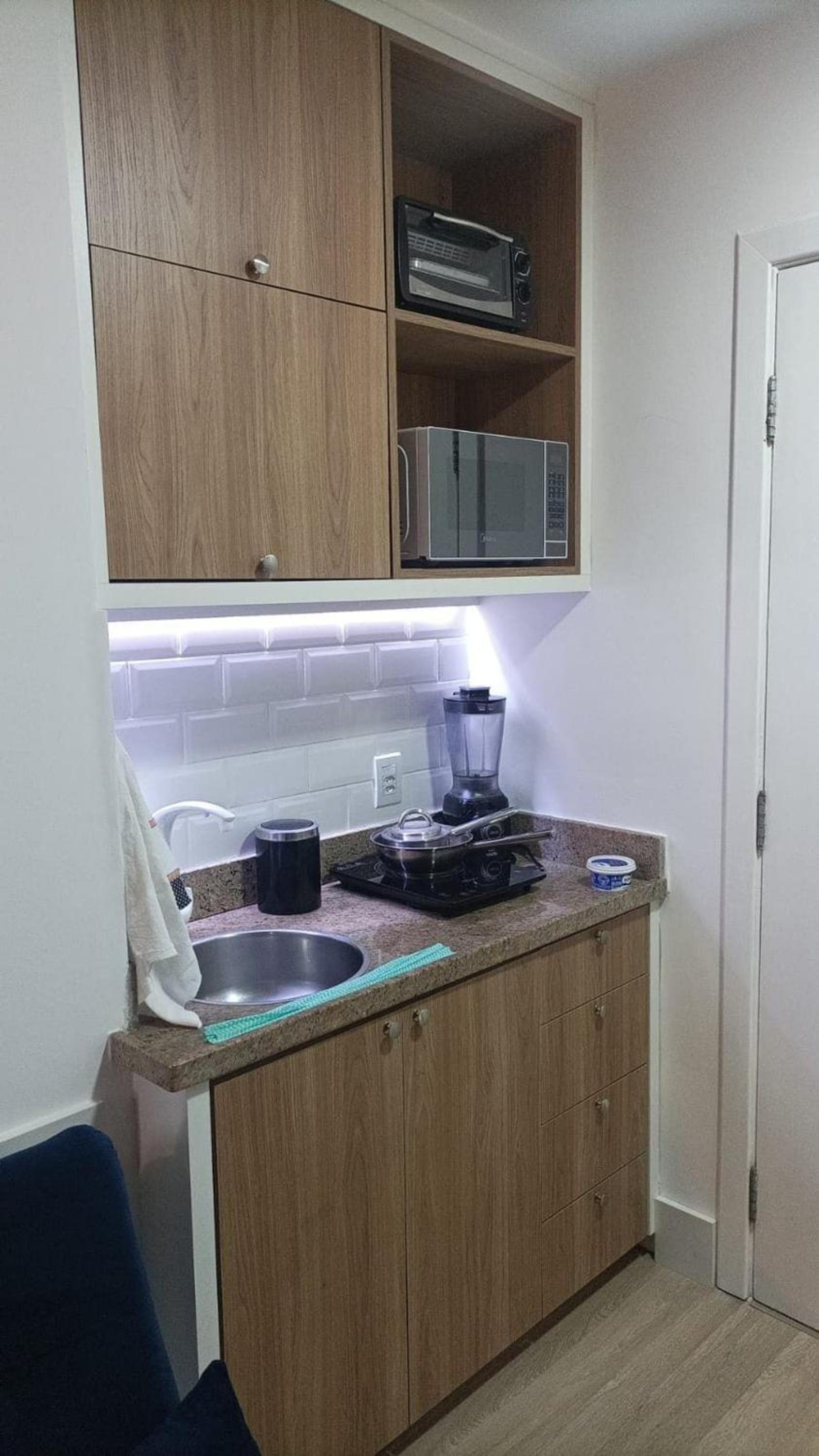 Studio pé na areia, vista, internet e ar