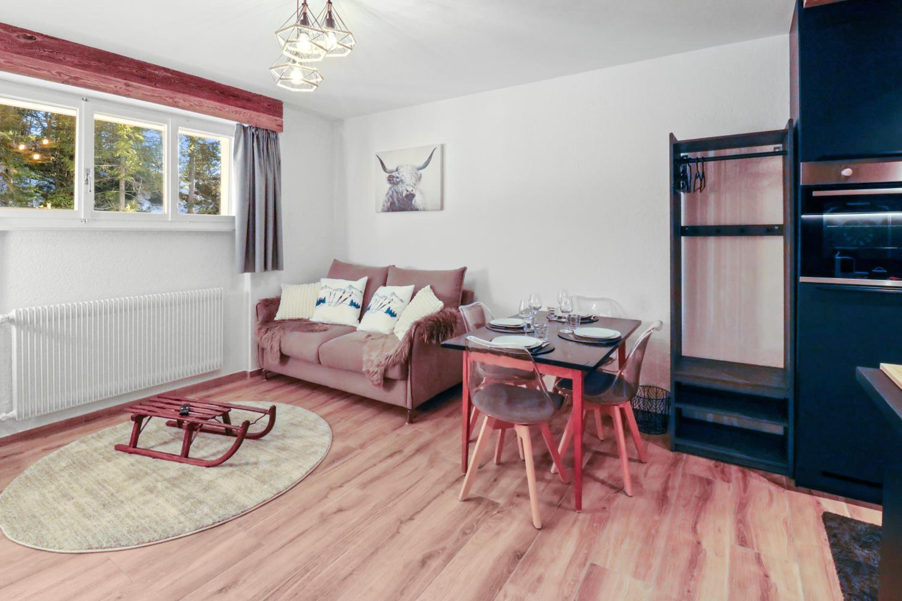 Studio rénové cosy et centré, Ski-In Ski-Out