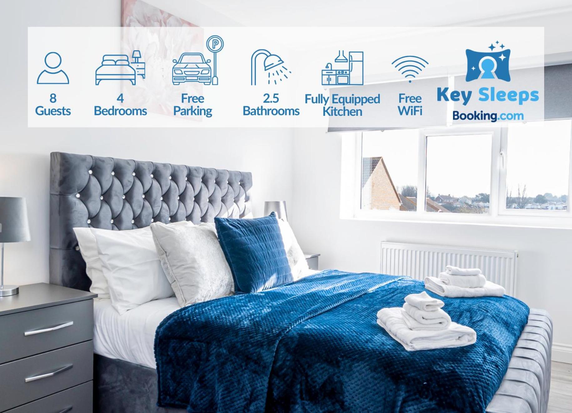 Luxury Holiday Home Free Parking By the Beach