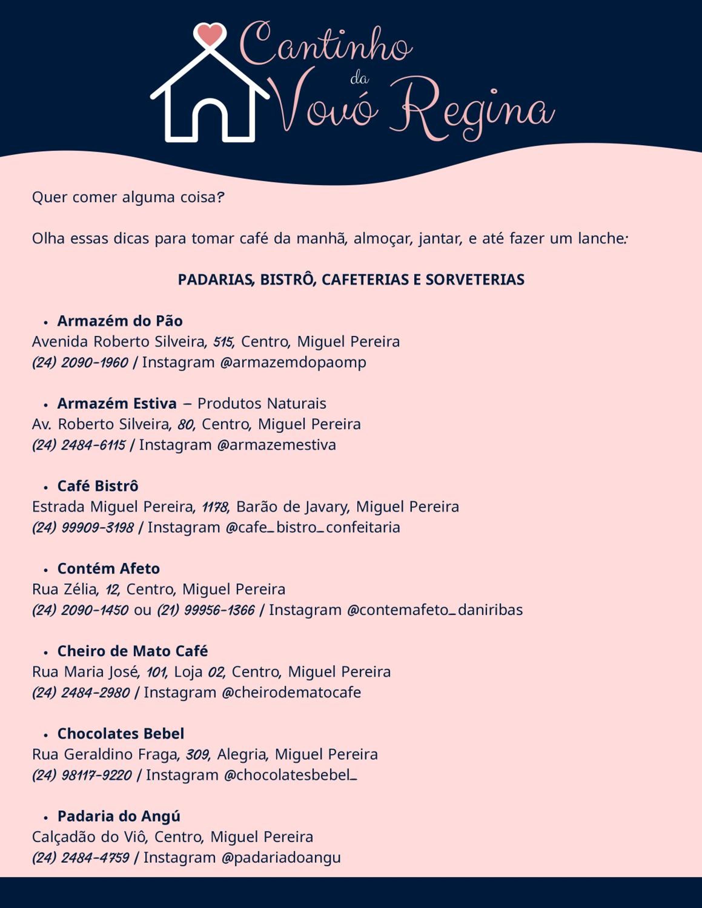 Cantinho da Vovó Regina