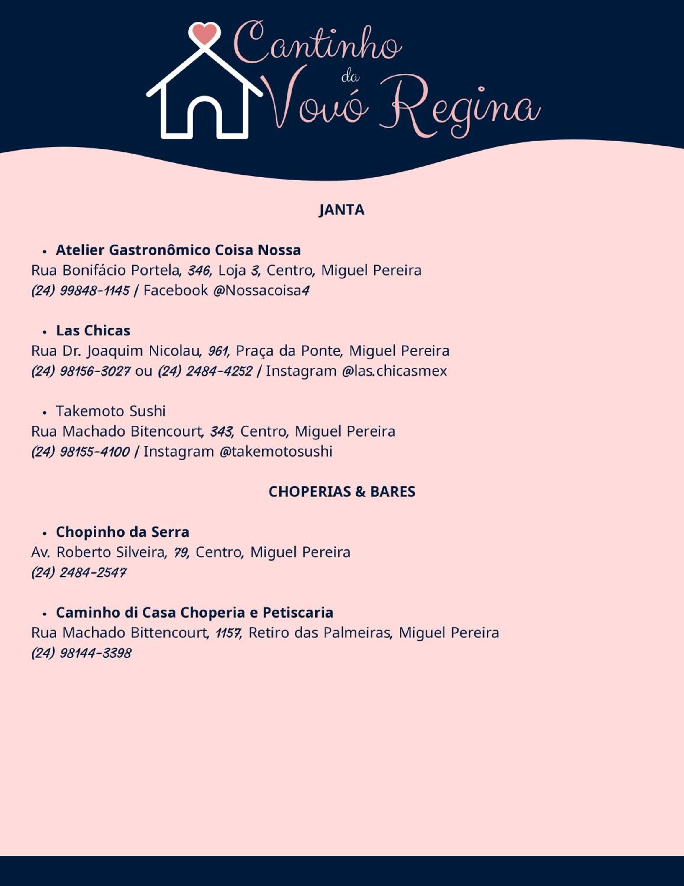 Cantinho da Vovó Regina