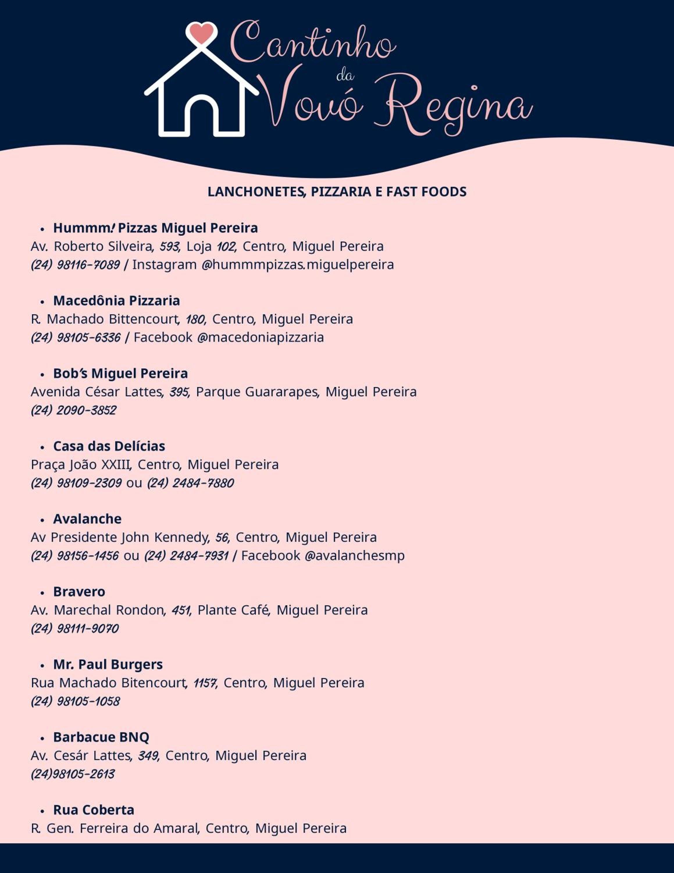 Cantinho da Vovó Regina