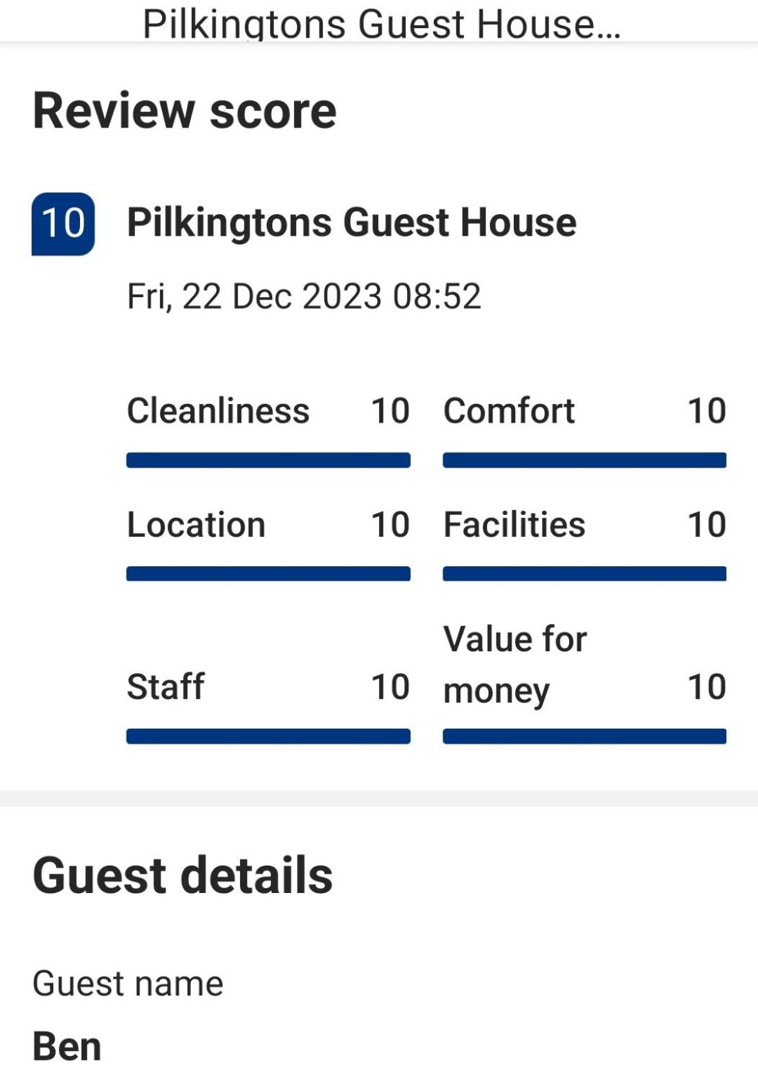 Pilkingtons Guest House Accrington view 2