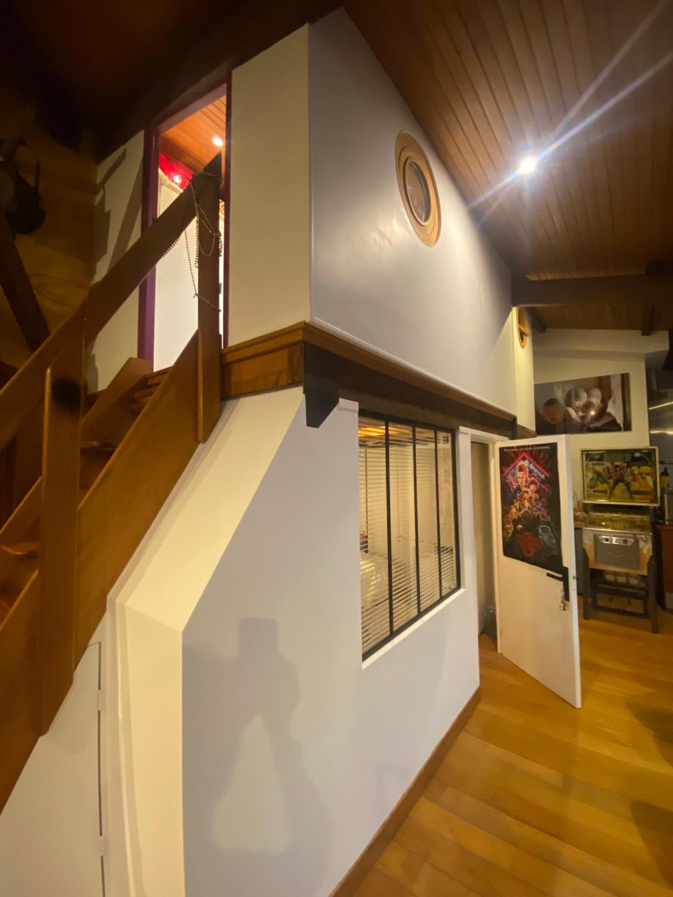 Loft character with a view of court