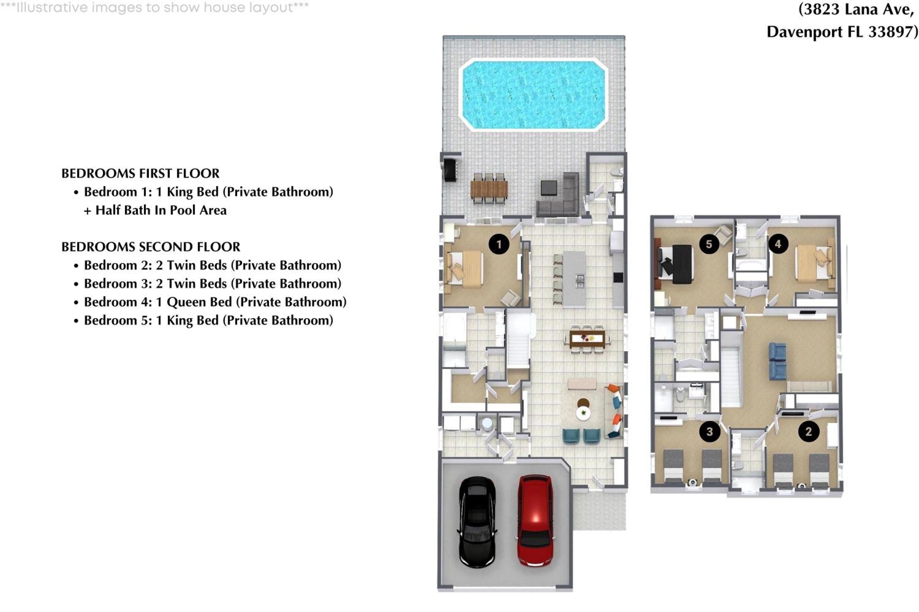 5 Bedrooms 5.5 BathroomsWindsor Island 3823 LA view 4