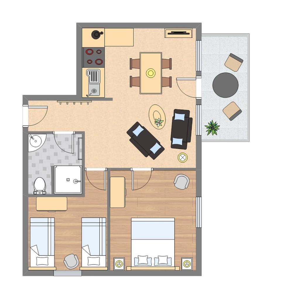 renovierte Fewo mit 2 Slz, Balkon, Waschmaschine