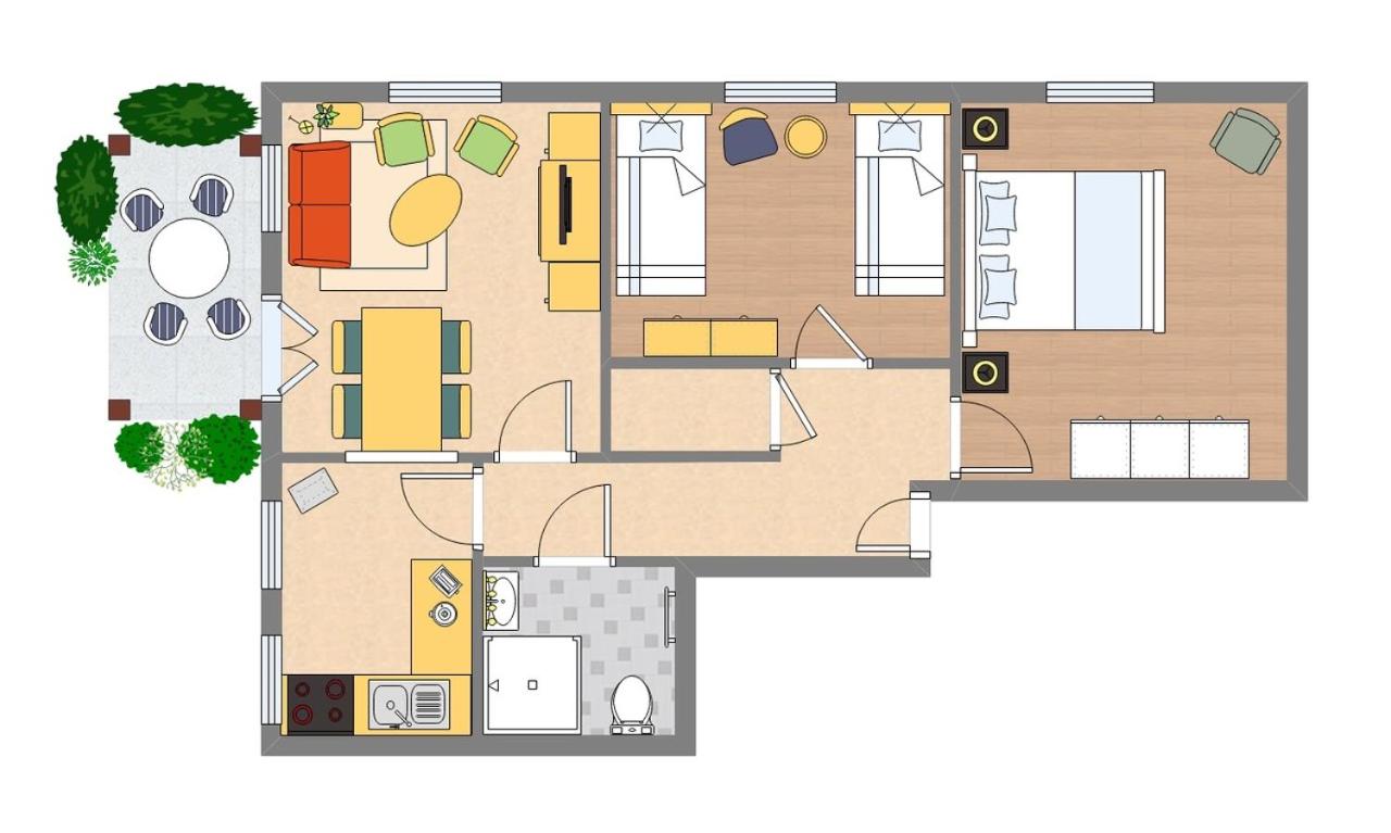 Schöne 3-Raum-Whg., 2 Slz, Terrasse, zentrale Lage
