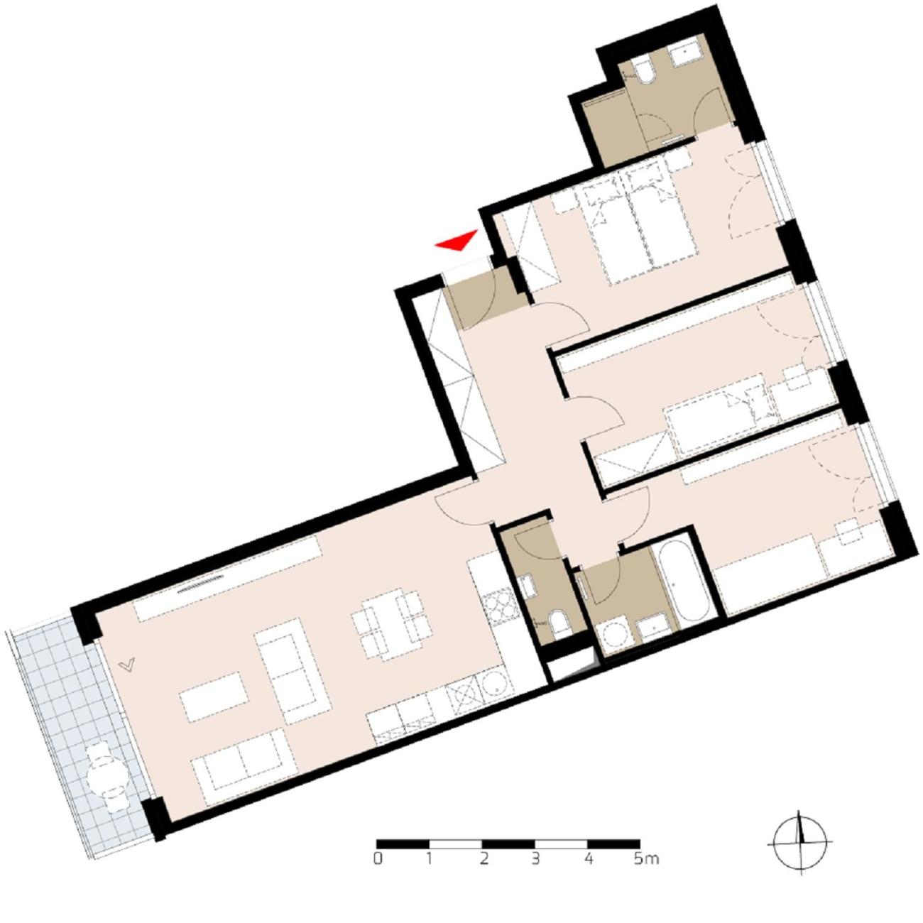 Apartment 4 Room, 2 Bath, Parking