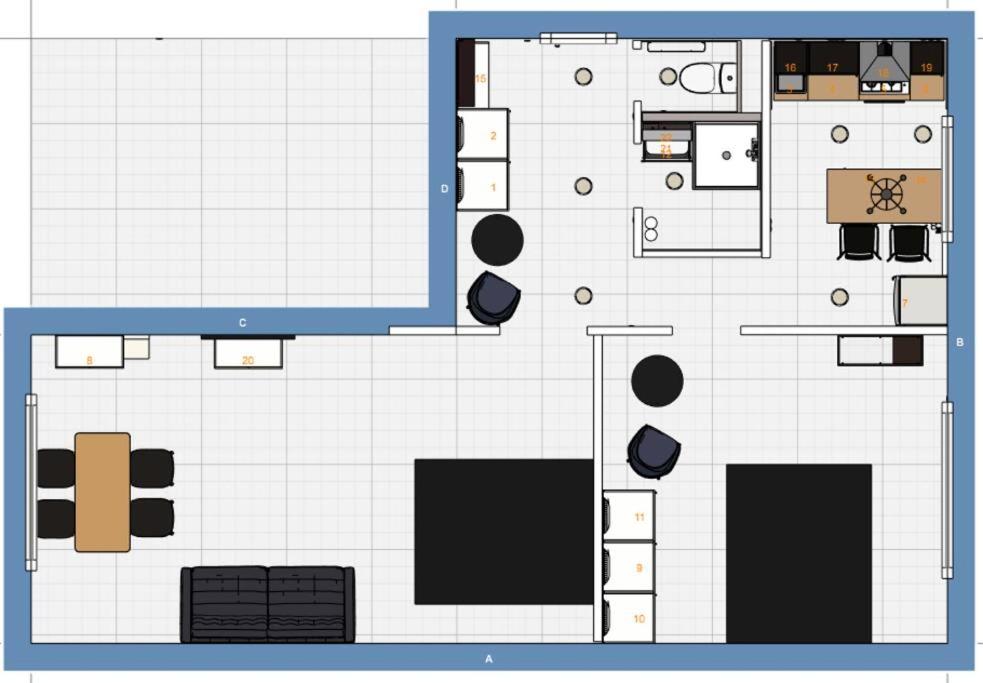 Jana's WoW apt, 2BR, Metro next door, near the airport