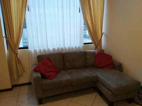 Large furnished apartment with a great location/ Departamento grande y equipado en sector céntrico de Quito.