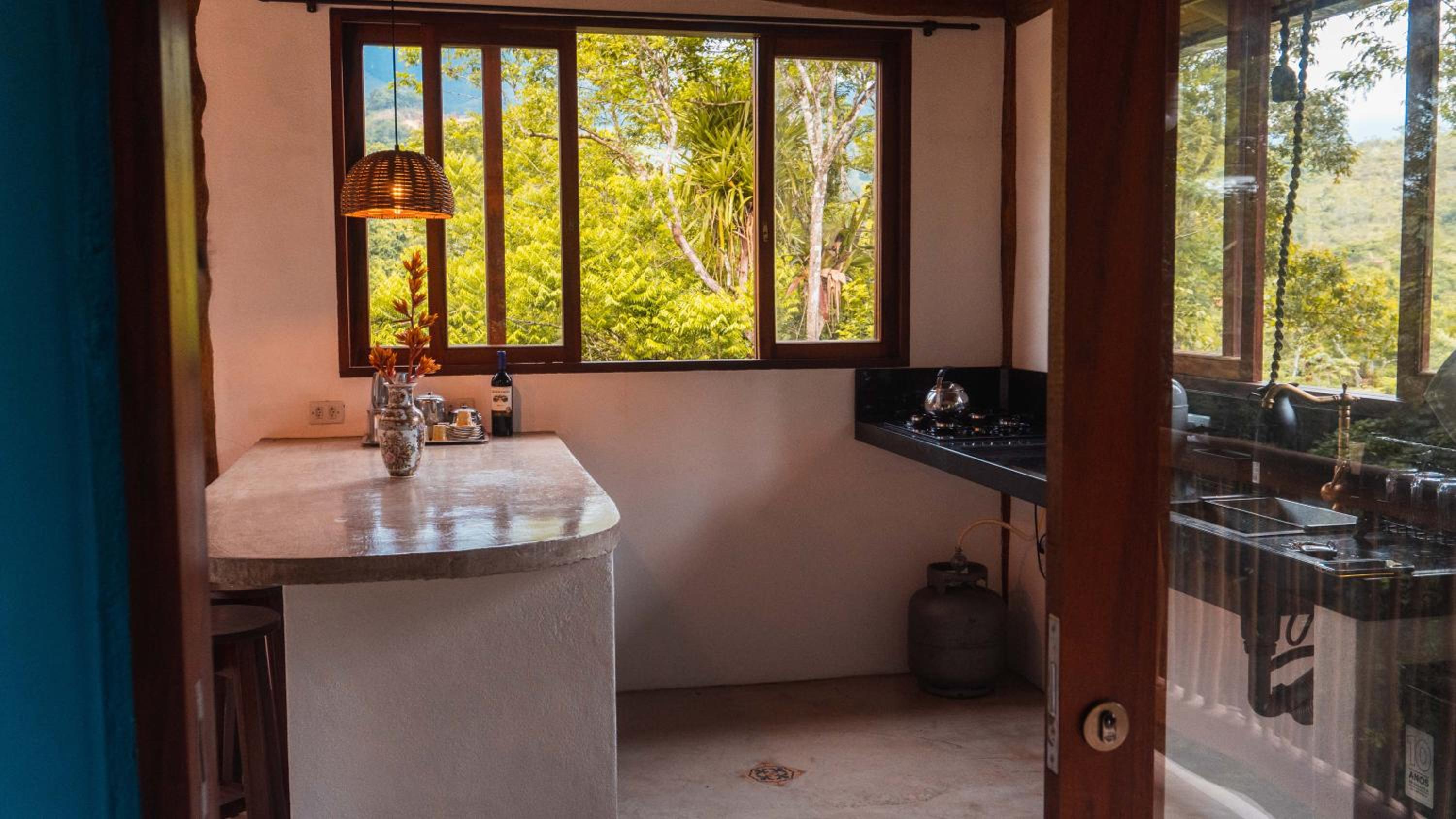 Ecocasa azul - Chalé na mata