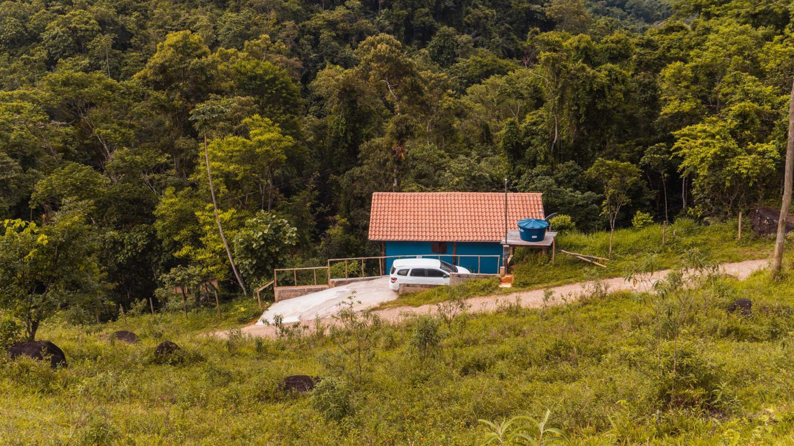 Ecocasa azul - Chalé na mata