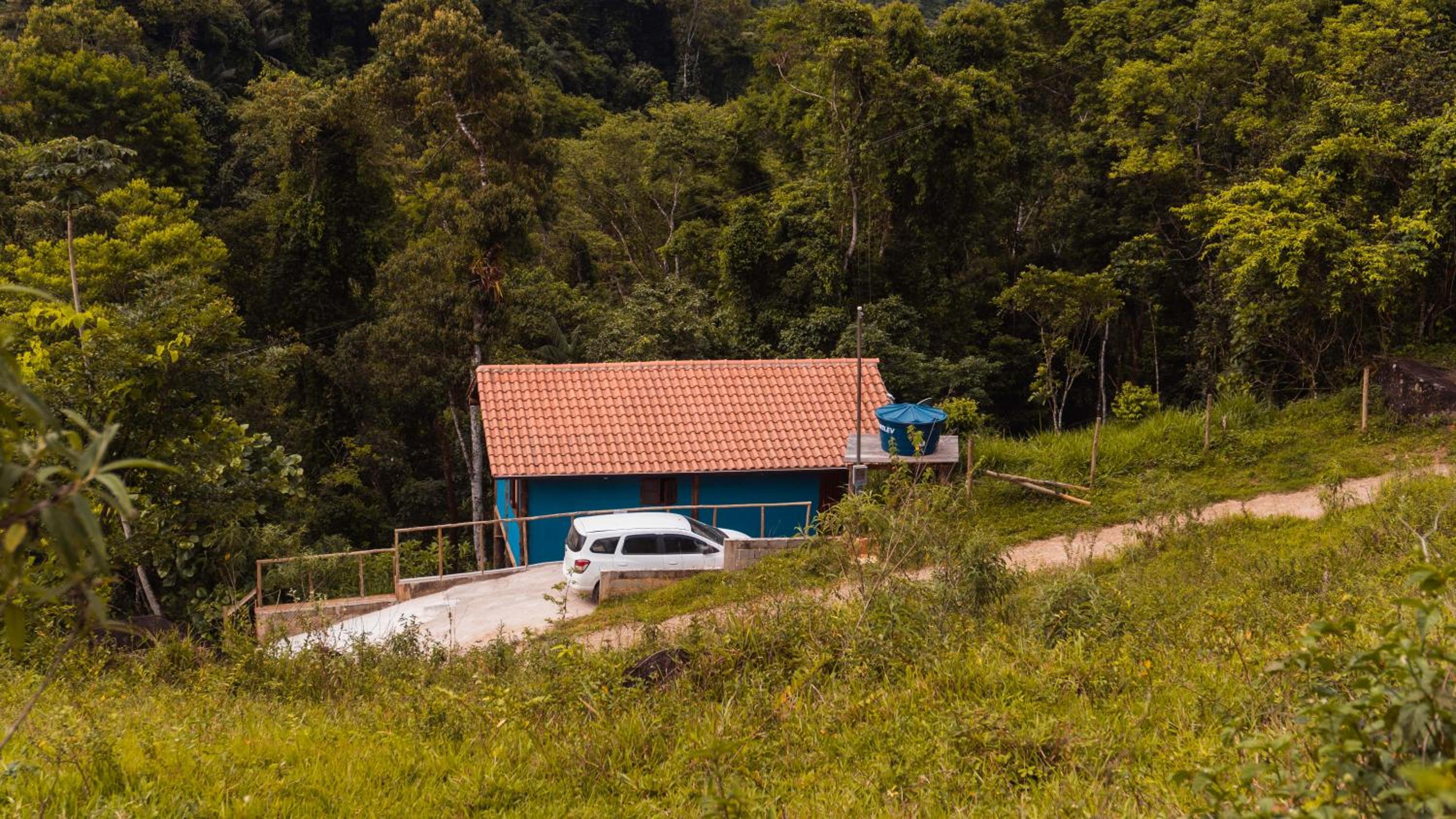 Ecocasa azul - Chalé na mata