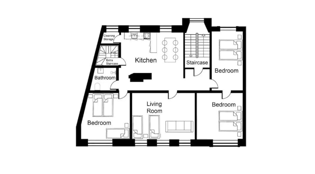 Large Modern Flats By Meat Packing District in central Copenhagen