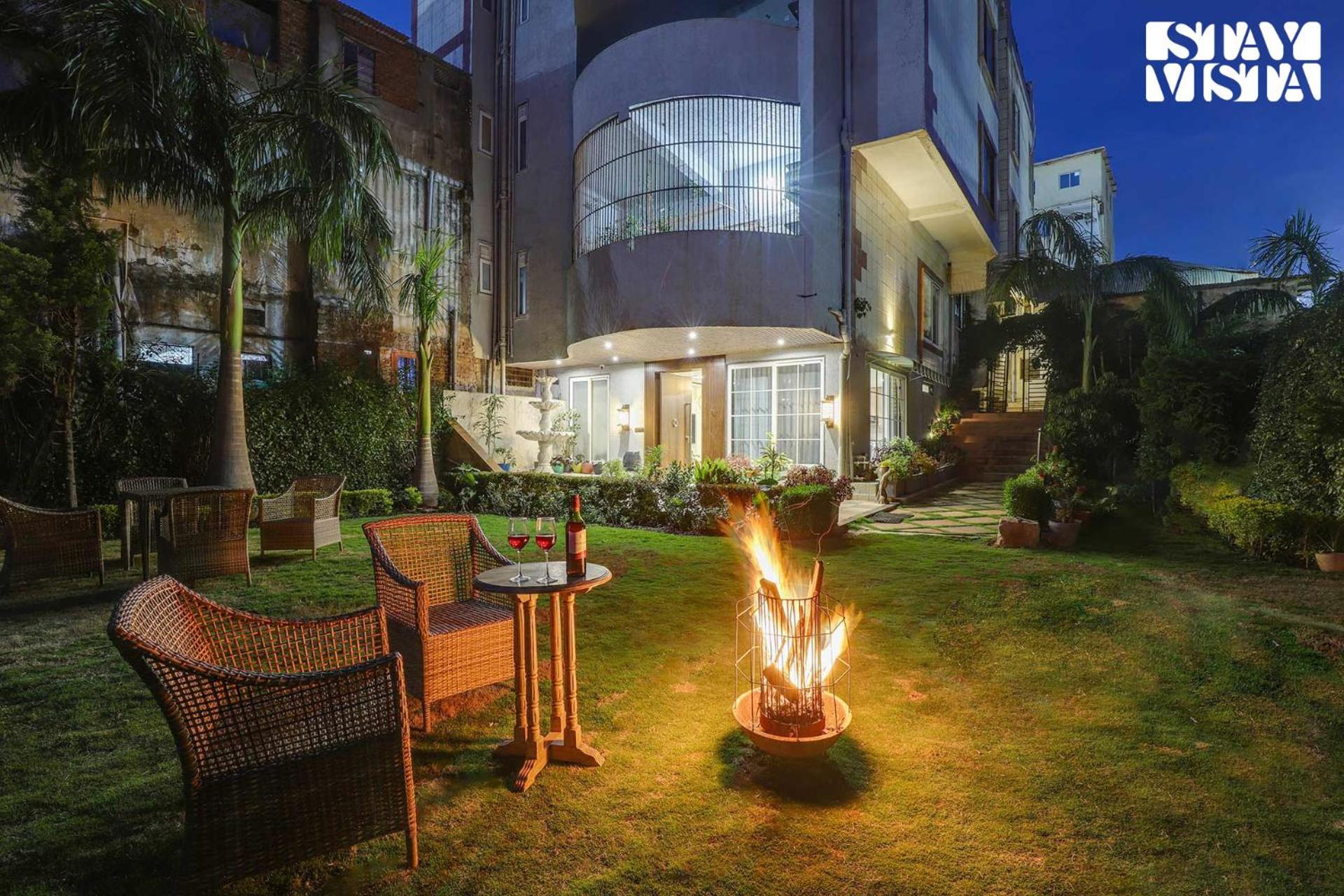 StayVista at Pandav Greens with Lawn & Bonfire view 2