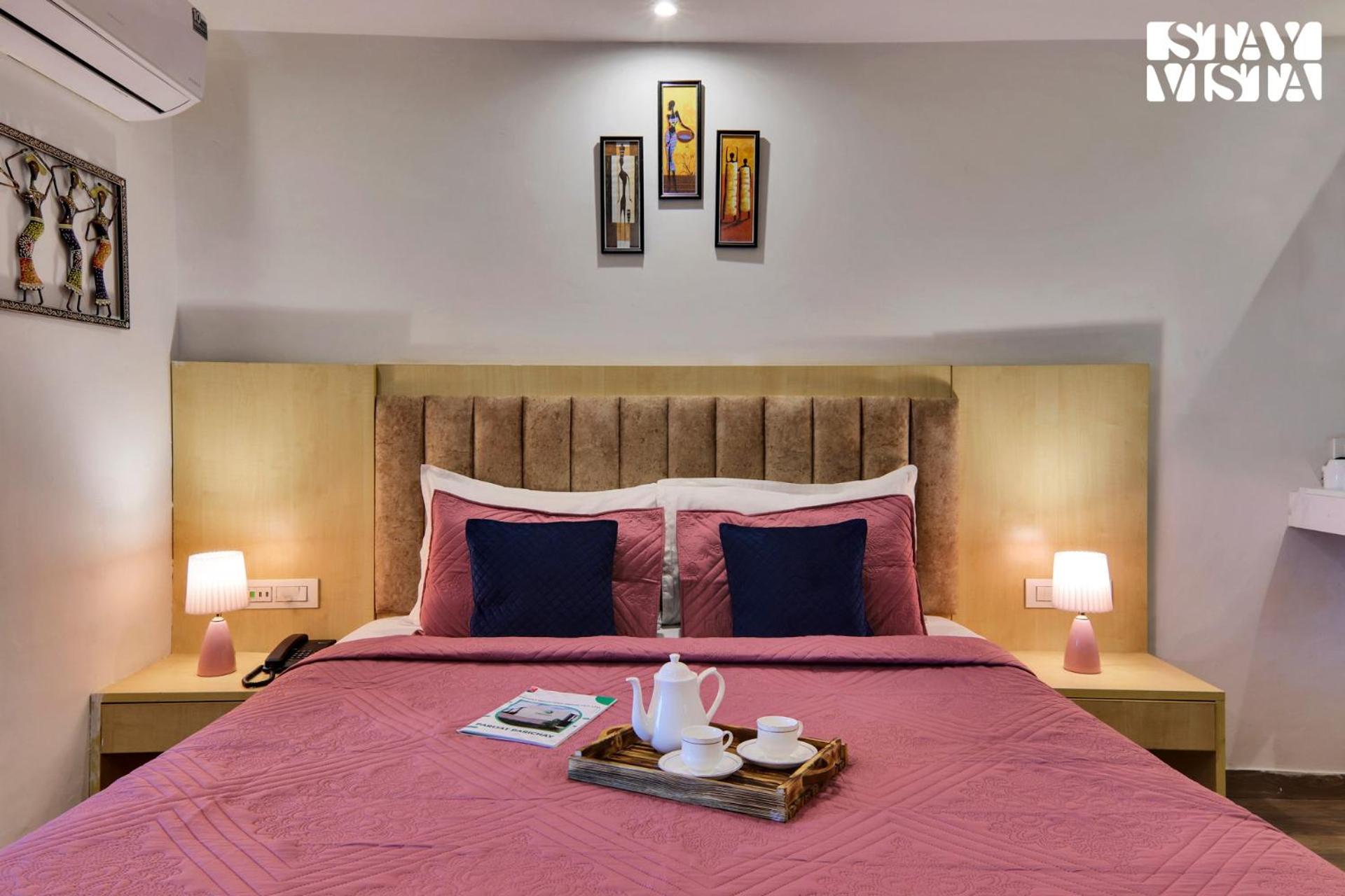StayVista's Skyline Studio Apartments - Urban Oasis with Terrace, Gym & Bar