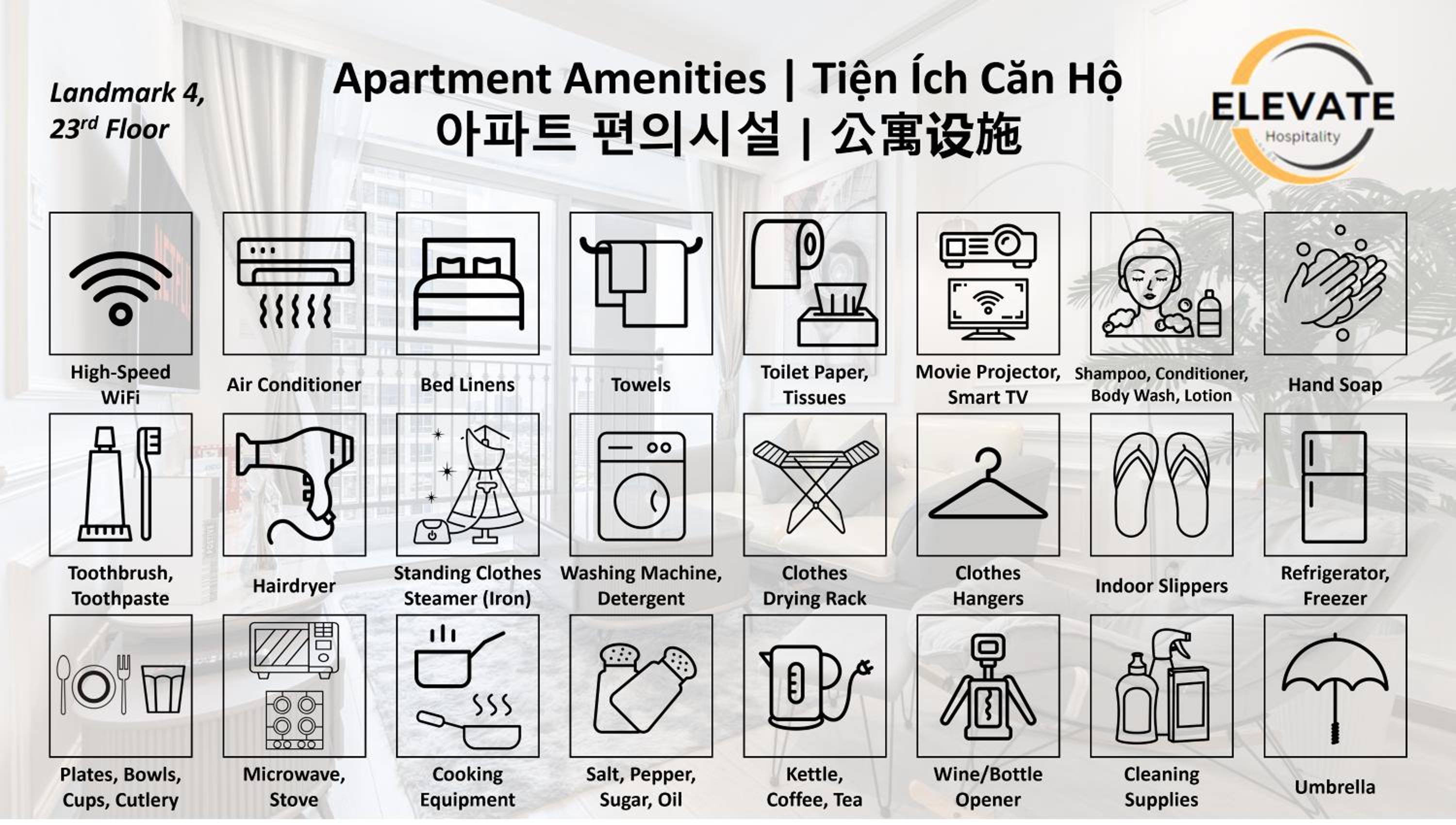 Vinhomes 2-Bed - Movie Projector, Fully Equipped, Convenient Location