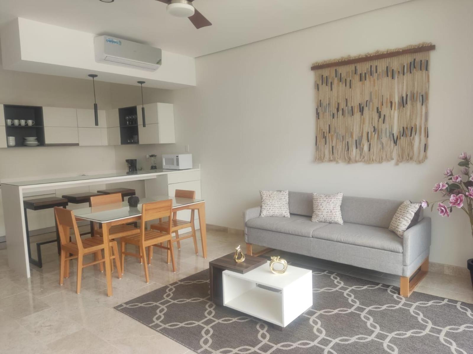 Apartamento 1 dorm amplia terraza Aldea Zama Tulum view 2