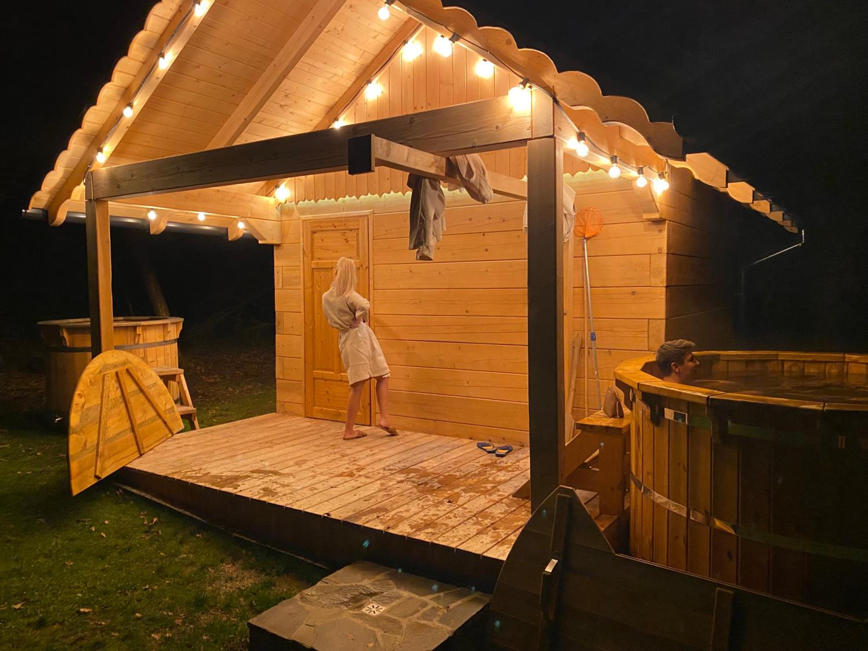 outdoor BBQ area