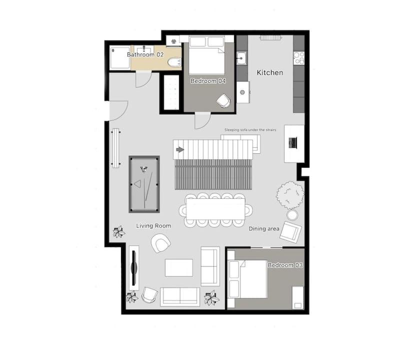5BR+2Bath Old Town Loft Luxe Brickhouse, A/C