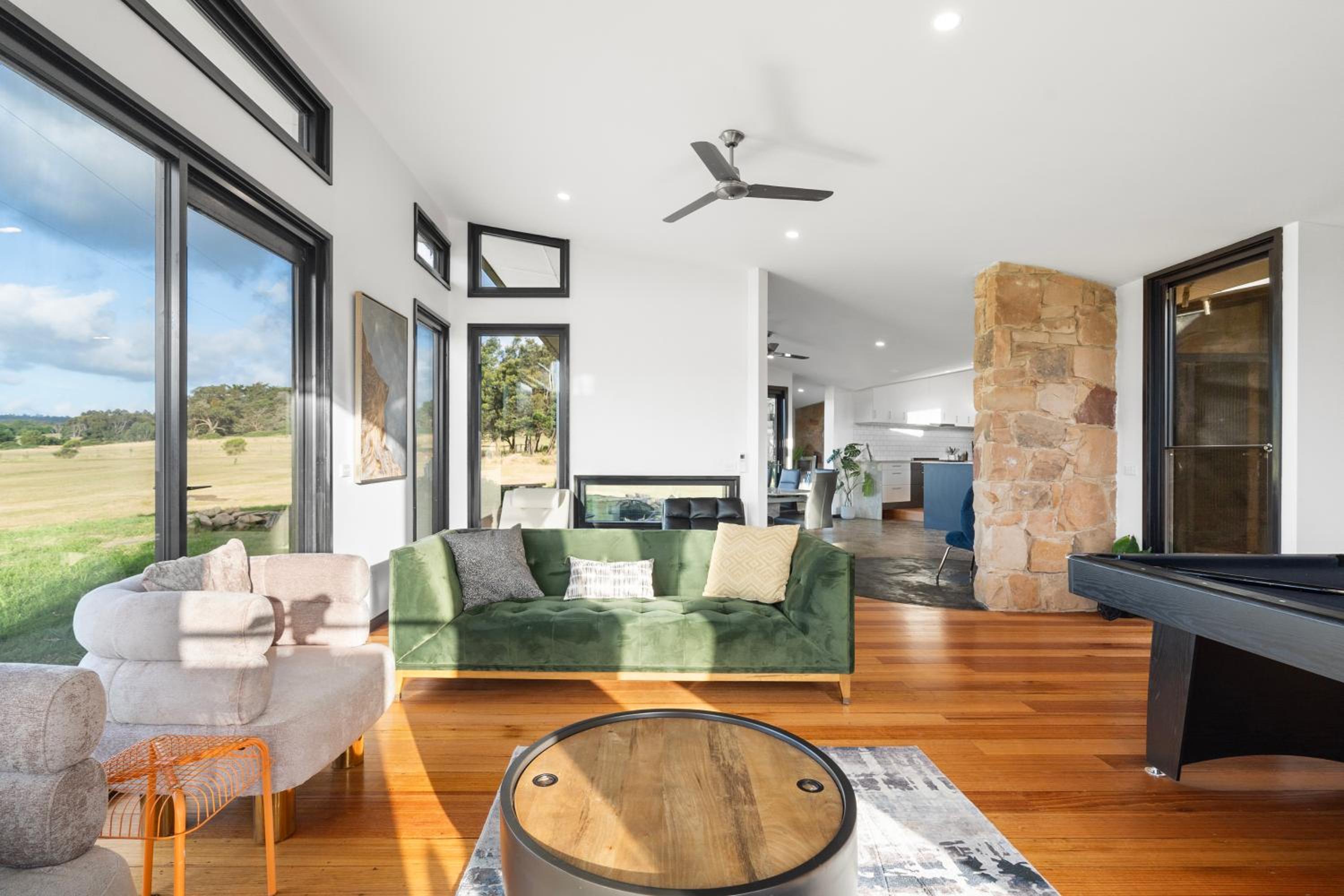 Unique and Modern Farm Stay with Pool and Foosball and Yard