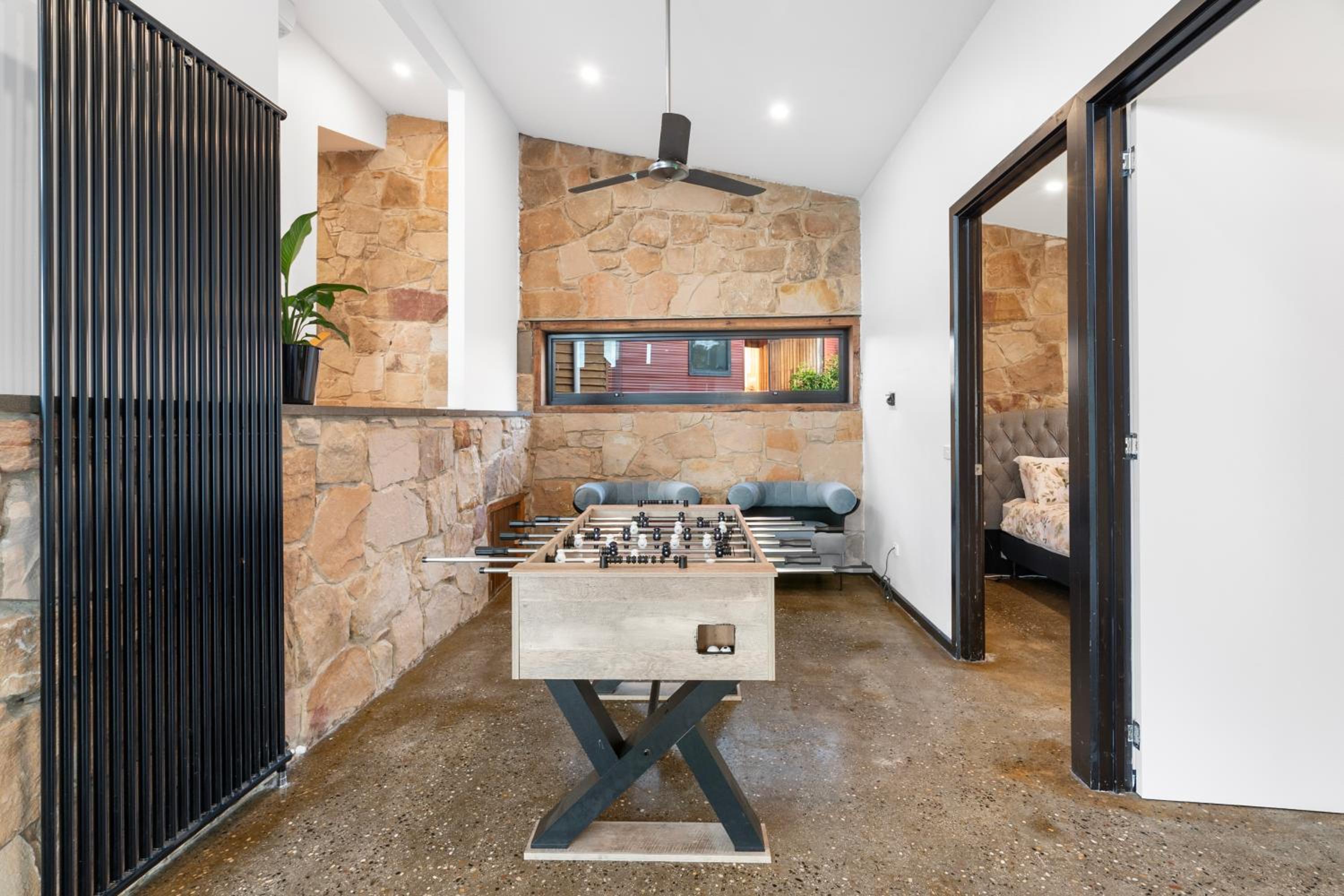 Unique and Modern Farm Stay with Pool and Foosball and Yard
