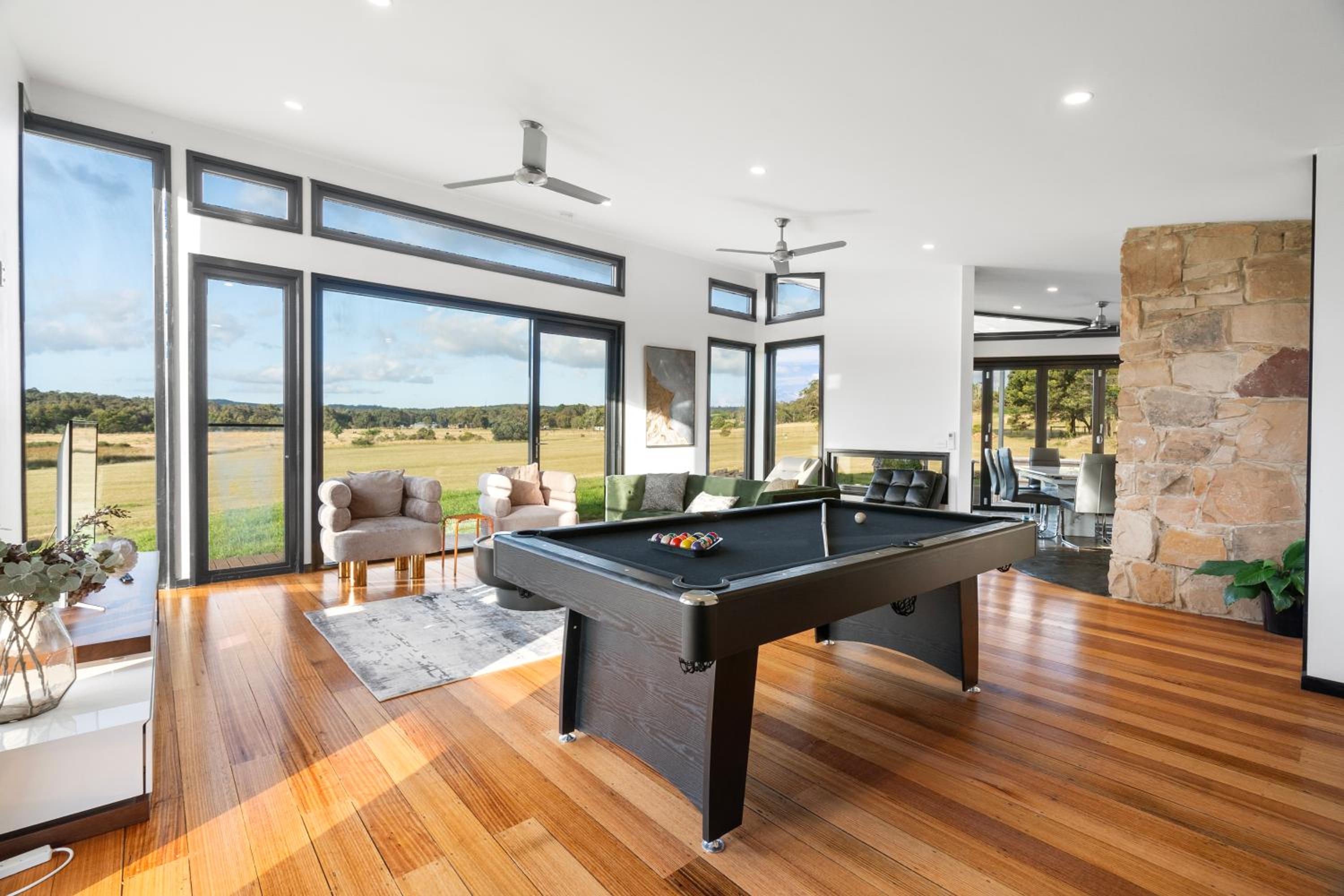 Unique and Modern Farm Stay with Pool and Foosball and Yard
