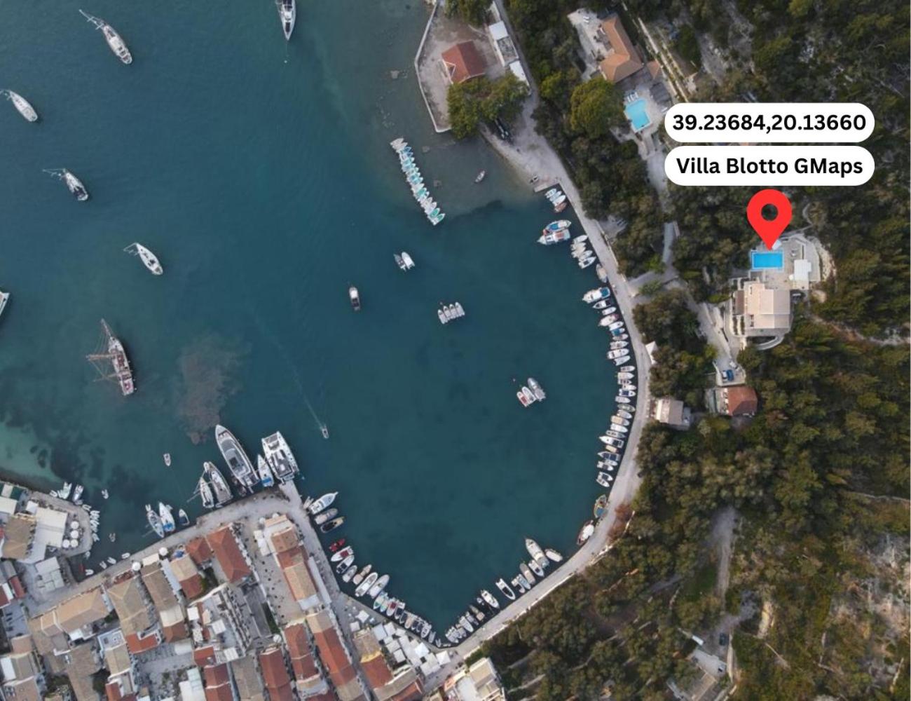 Cliff Top Pool Villa over-looking Lakka Bay Paxos view 4
