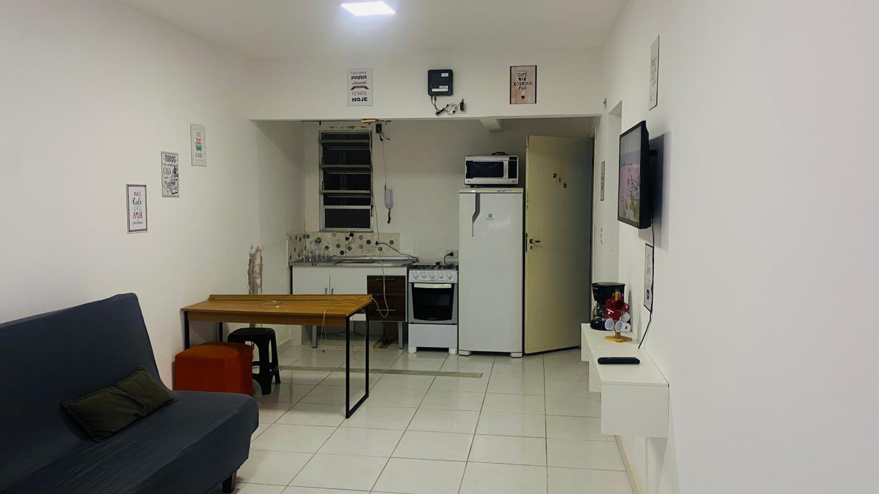 Apartamento kit net pé na areia