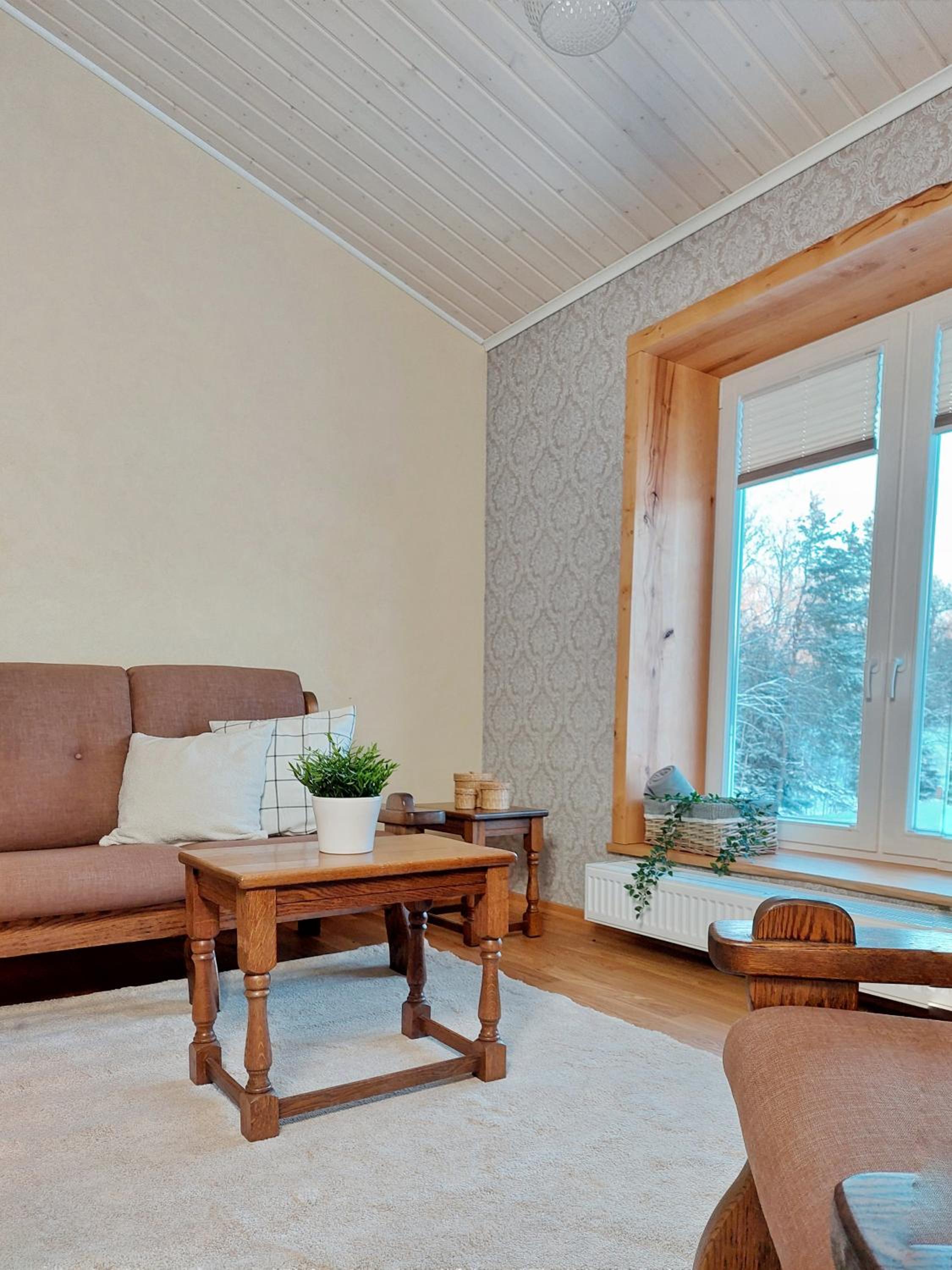 Authentic Estonian Wood Interior Apartment, Sunset Balcony Views, Lahemaa