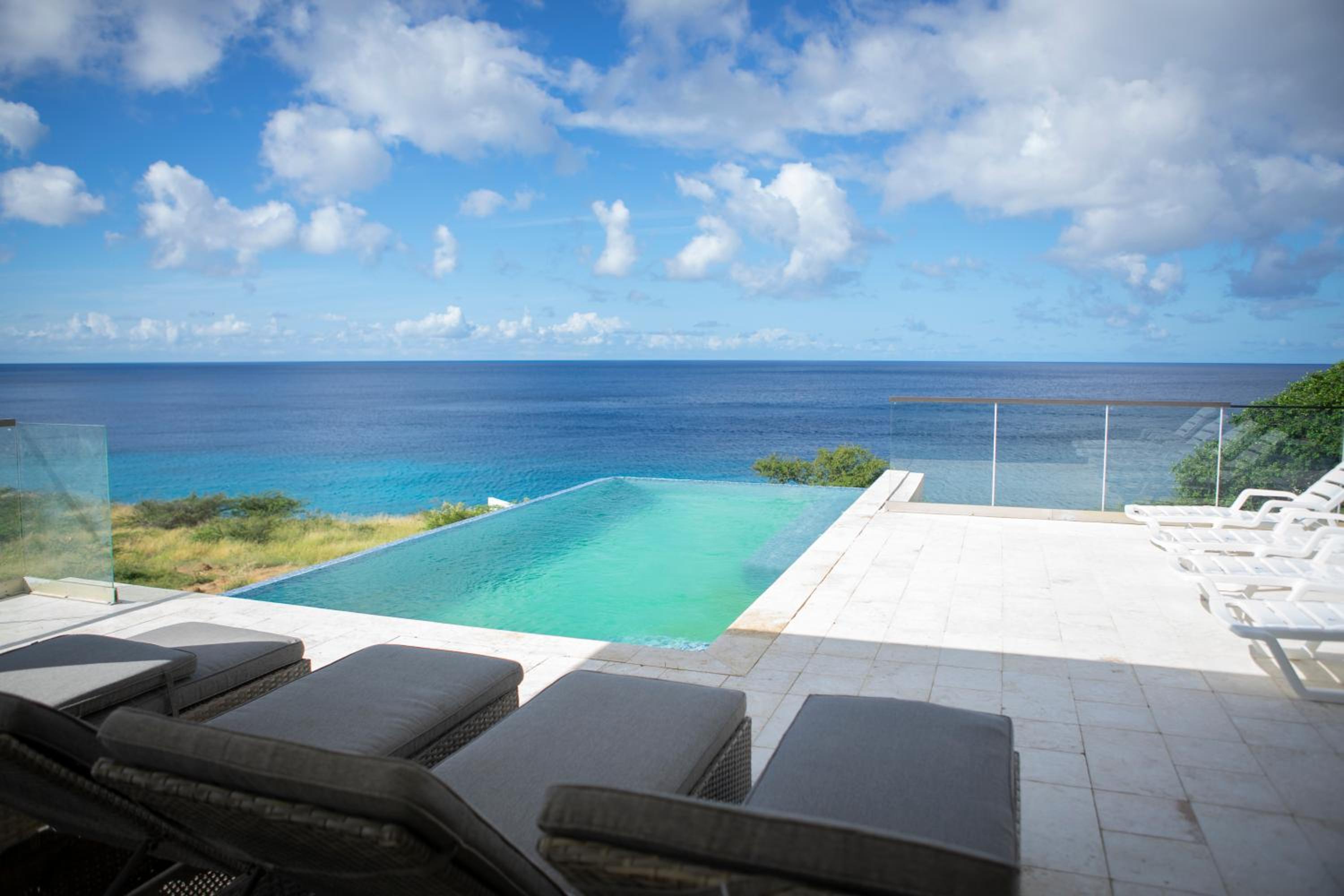 Oceanfront Private Pier waterfront Caribbean sea Villa